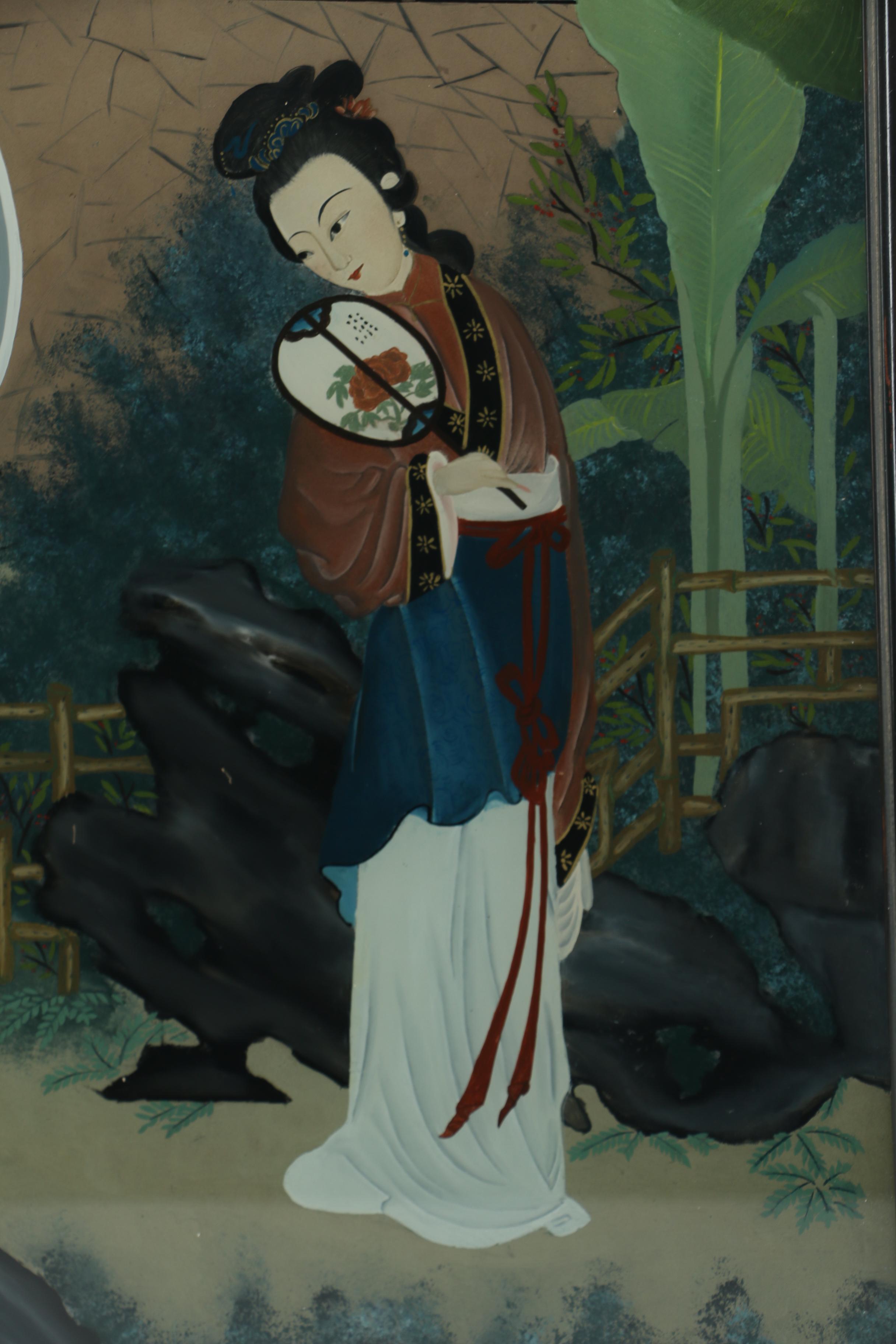 Chinese Eglomisé Reverse Glass Painting