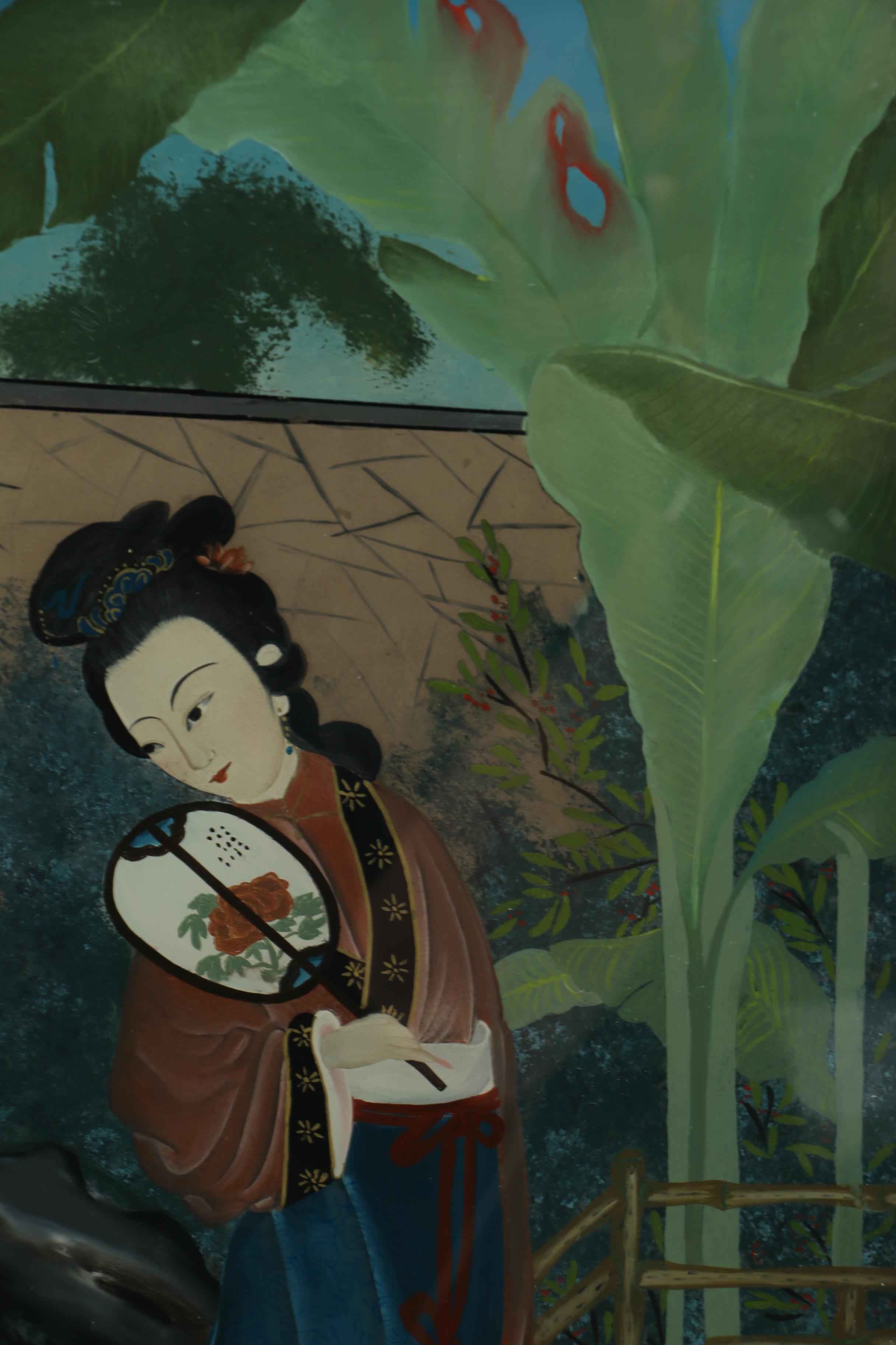 Chinese Eglomisé Reverse Glass Painting