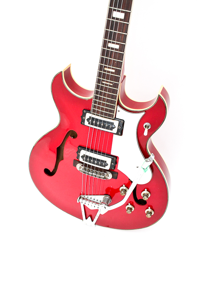 1960s Vintage Silvertone Semi-Hollow Body Electric Guitar, Case