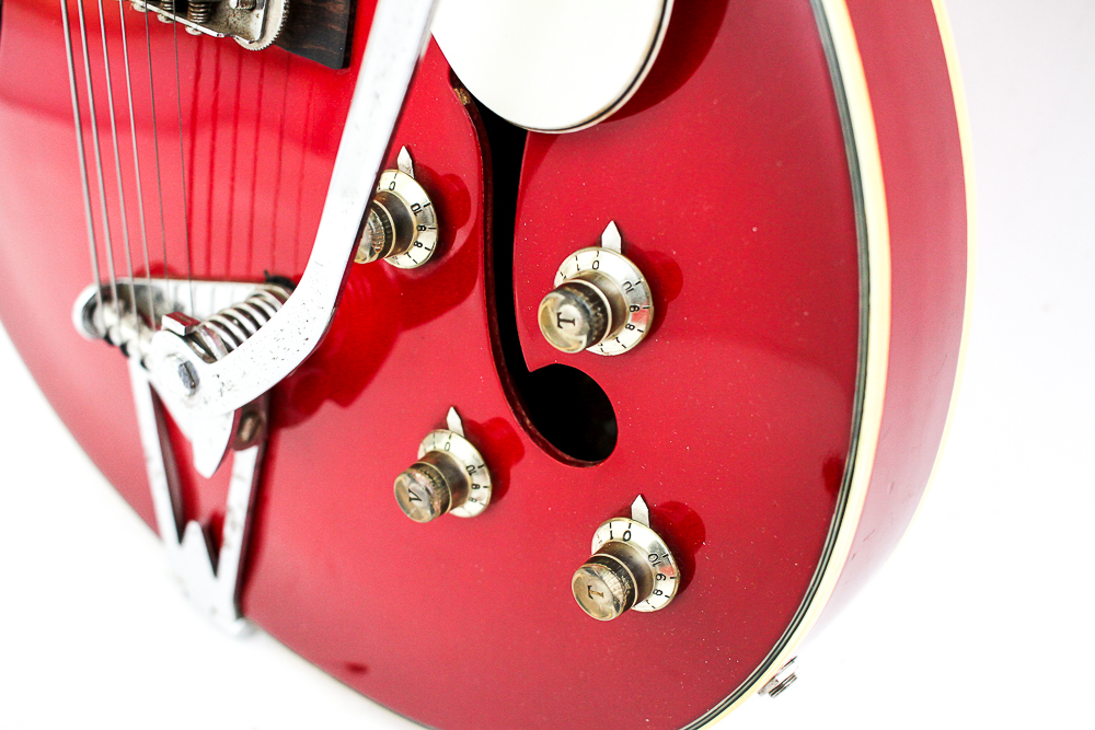 1960s Vintage Silvertone Semi-Hollow Body Electric Guitar, Case