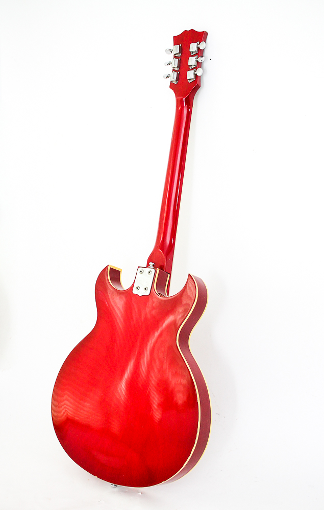 1960s Vintage Silvertone Semi-Hollow Body Electric Guitar, Case