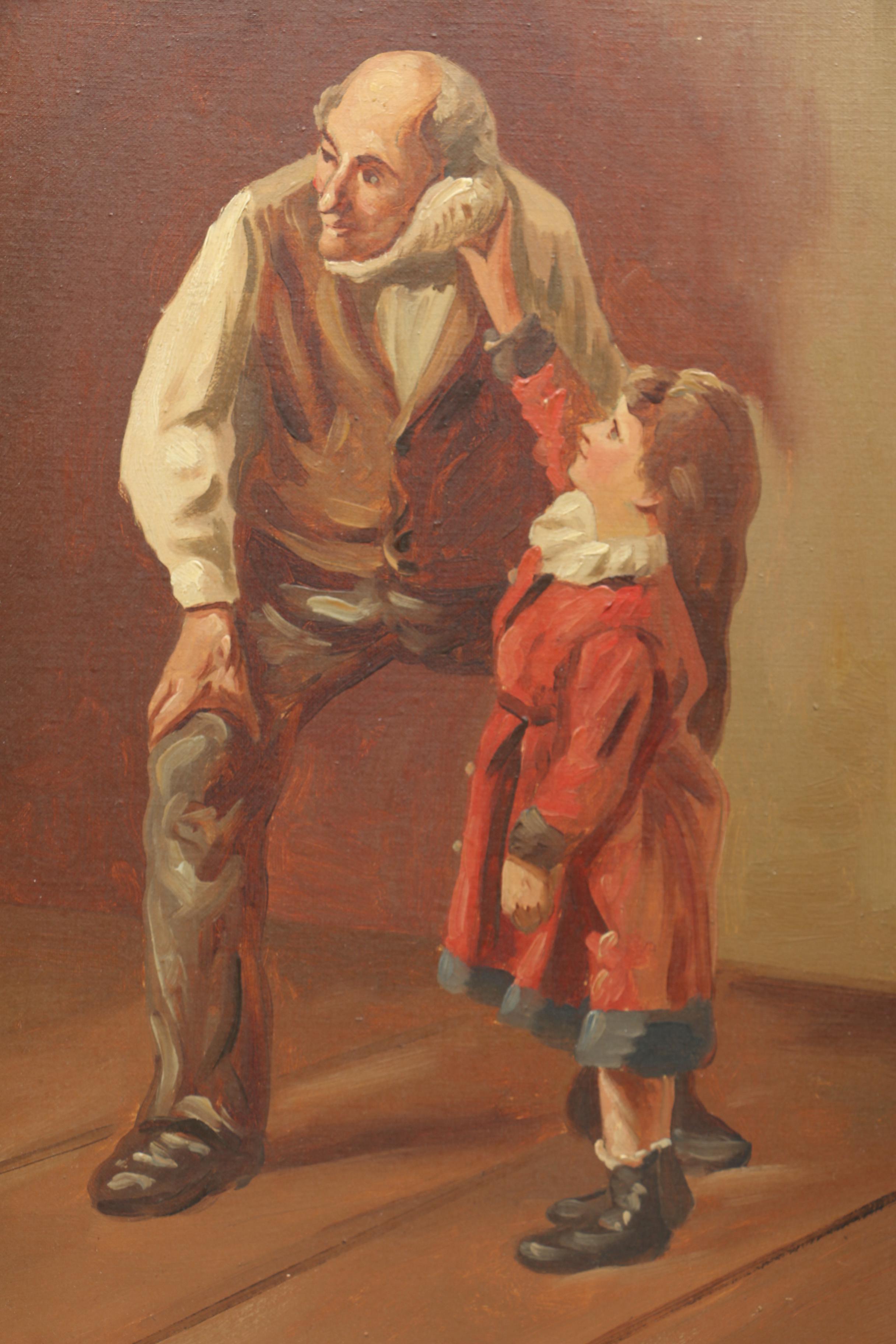 J.H. Brown Oil Painting "The Seashell"