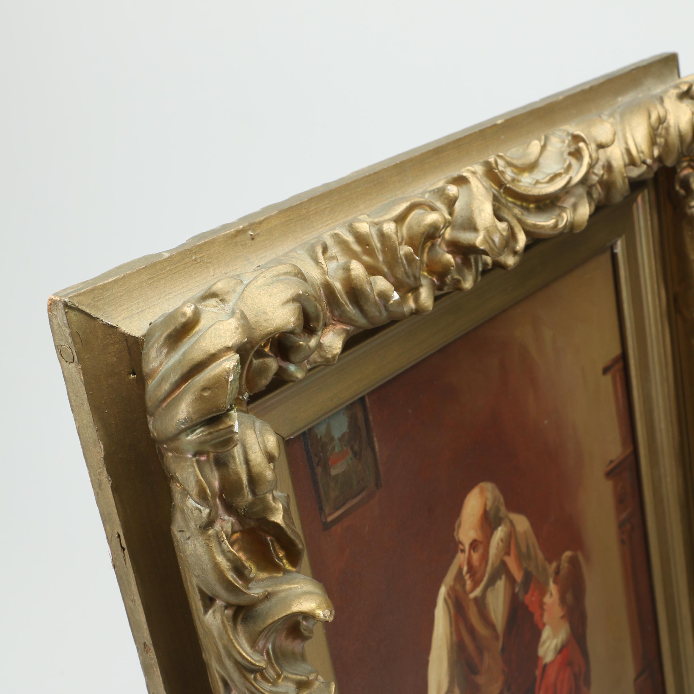 J.H. Brown Oil Painting "The Seashell"