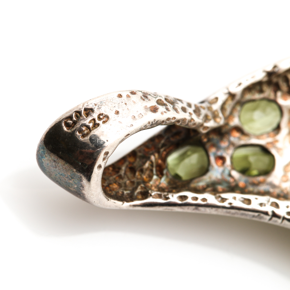 Sterling Silver and Green Gemstone Jewelry