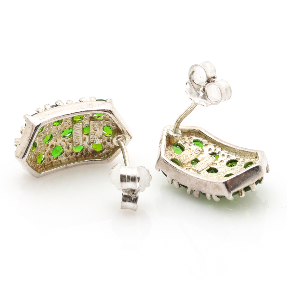 Sterling Silver and Green Gemstone Jewelry