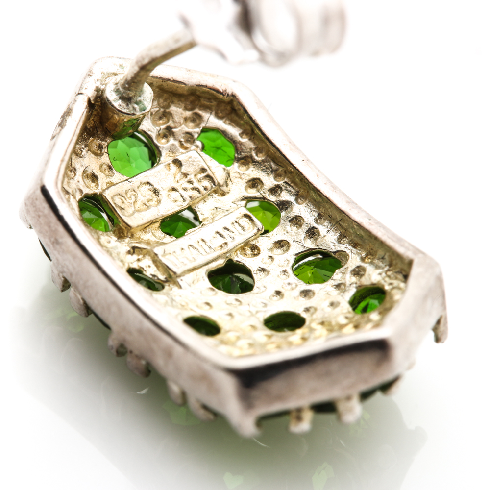 Sterling Silver and Green Gemstone Jewelry