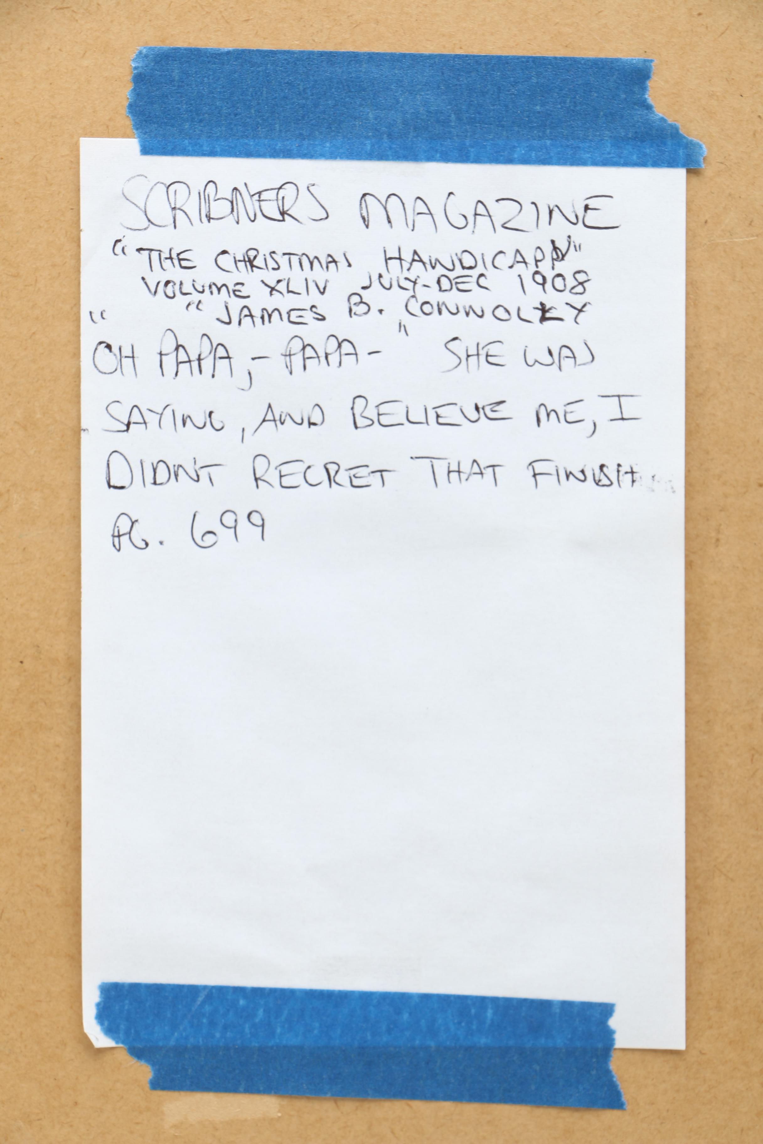 Frederick Coffay Yohn Ink and Gouache Painting "Christmas Handicap"