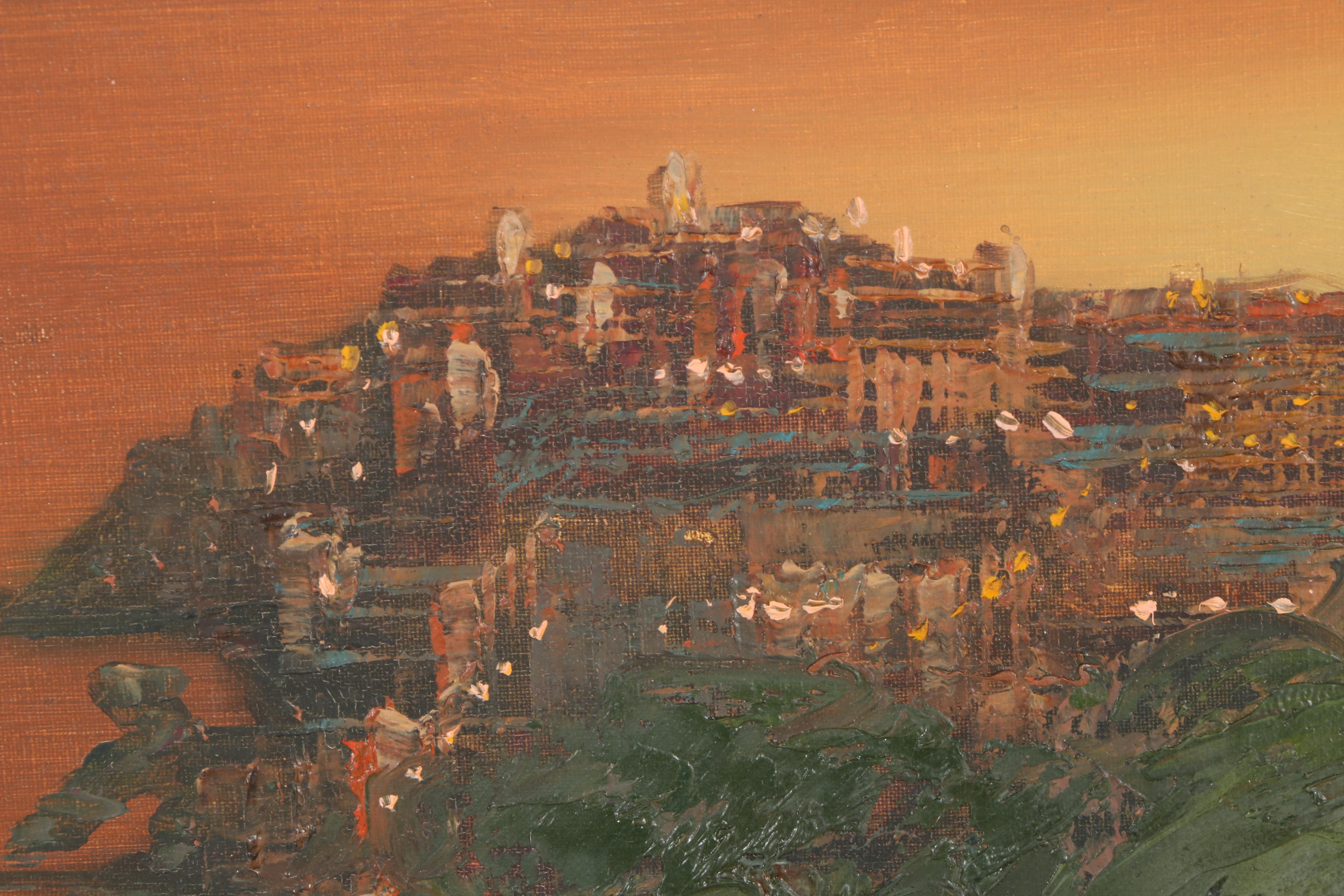 Sunset on Bay Oil On Canvas Painting