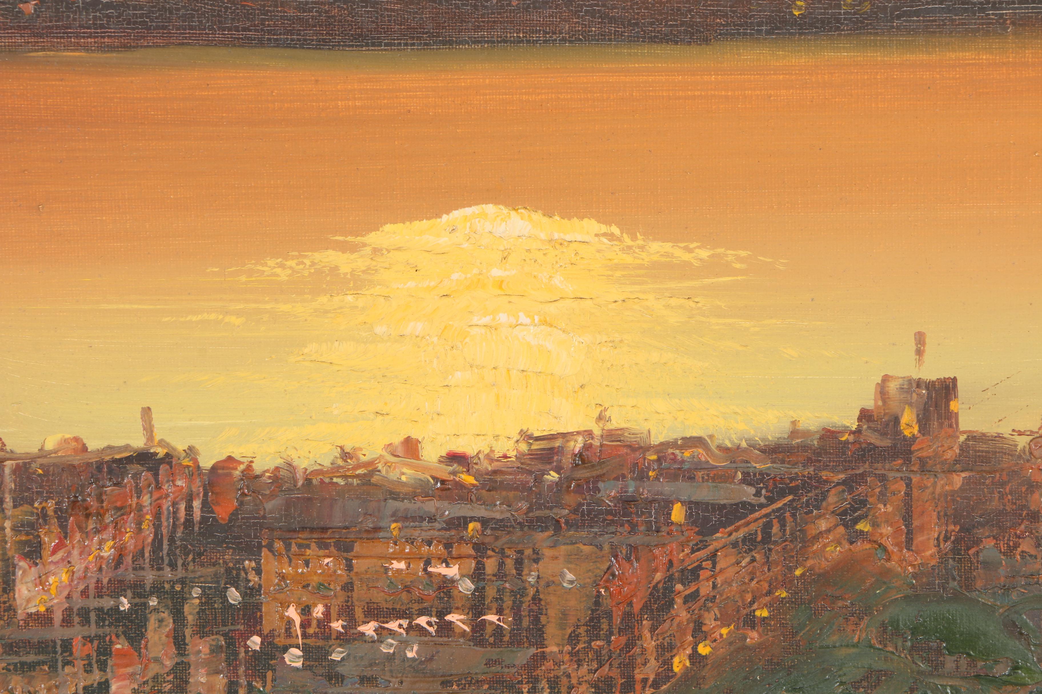 Sunset on Bay Oil On Canvas Painting