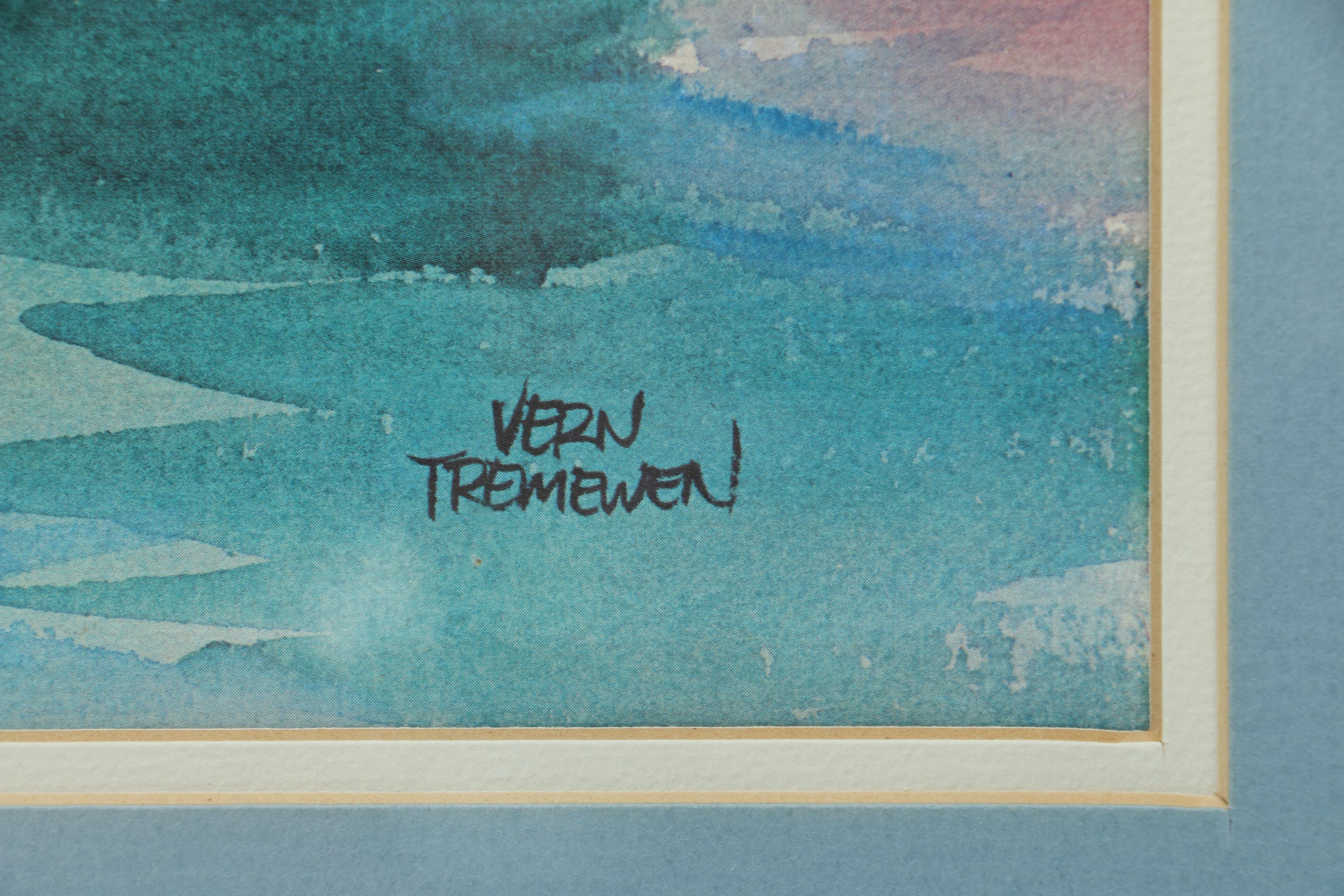 Vern Tremewan Offset Lithograph of "20th Century Bermuda"