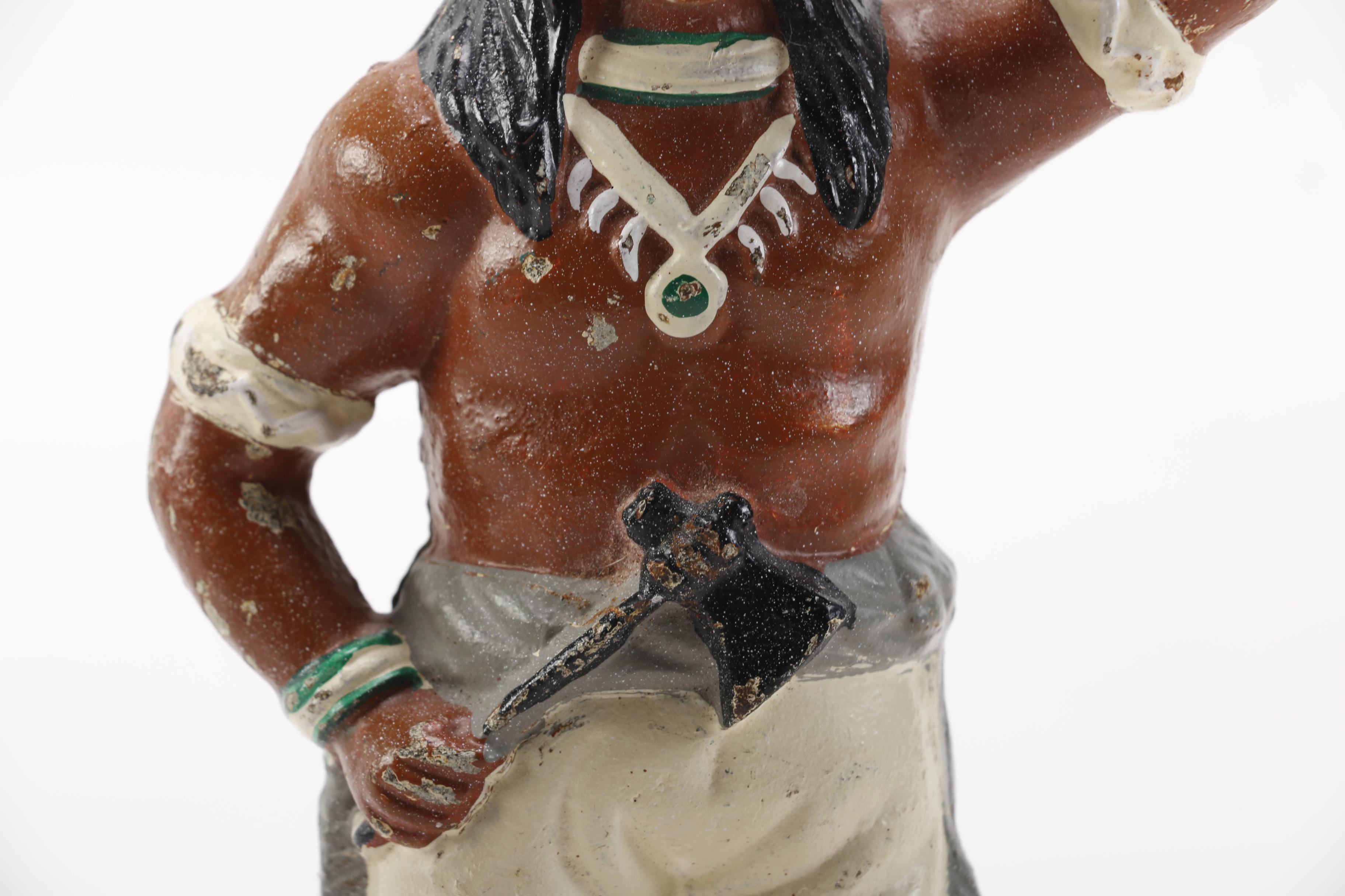 Native American Style Cast Iron Bank