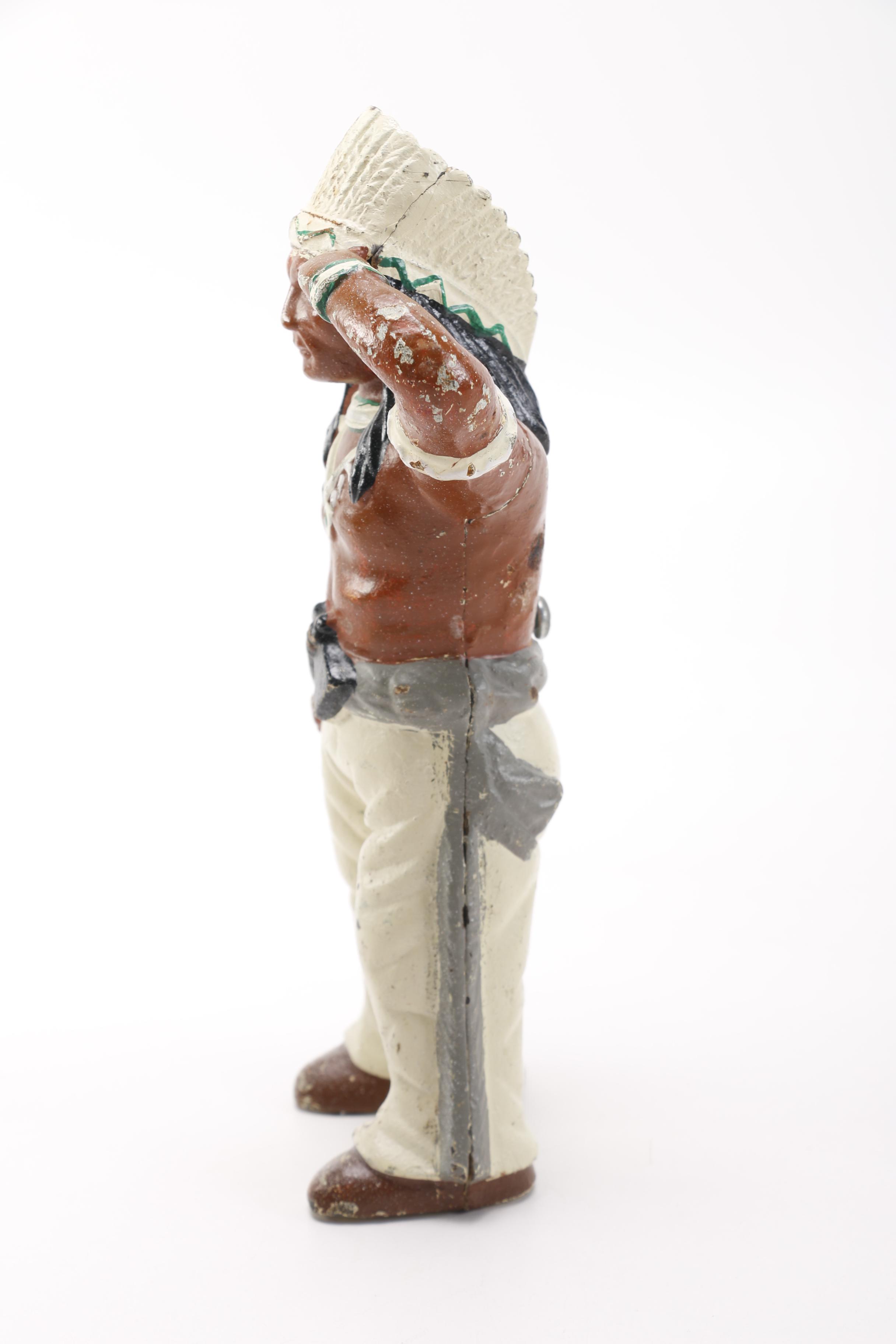 Native American Style Cast Iron Bank