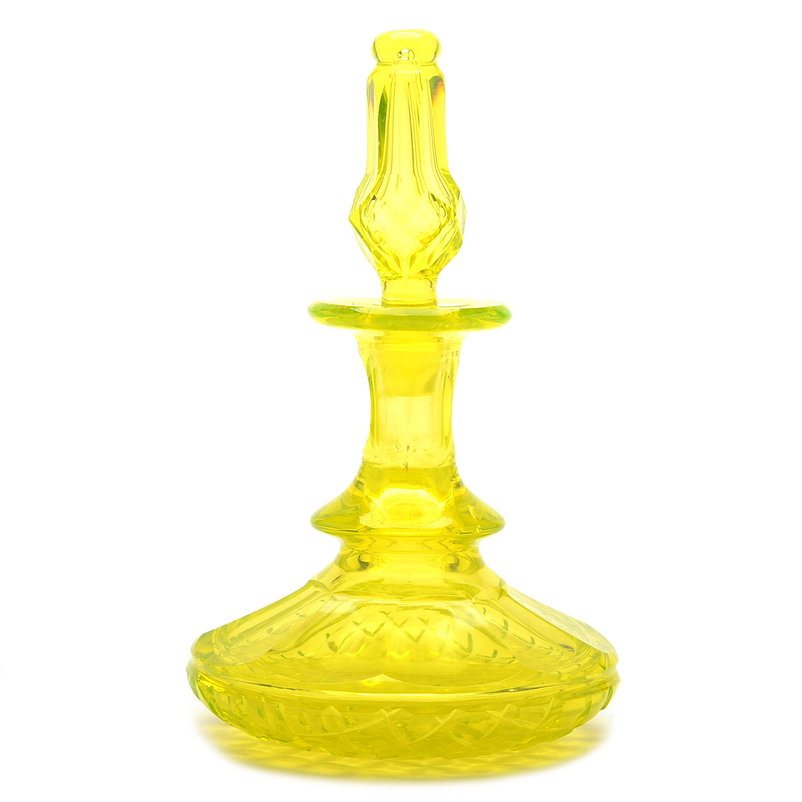 Antique Vaseline Glass Perfume Bottle