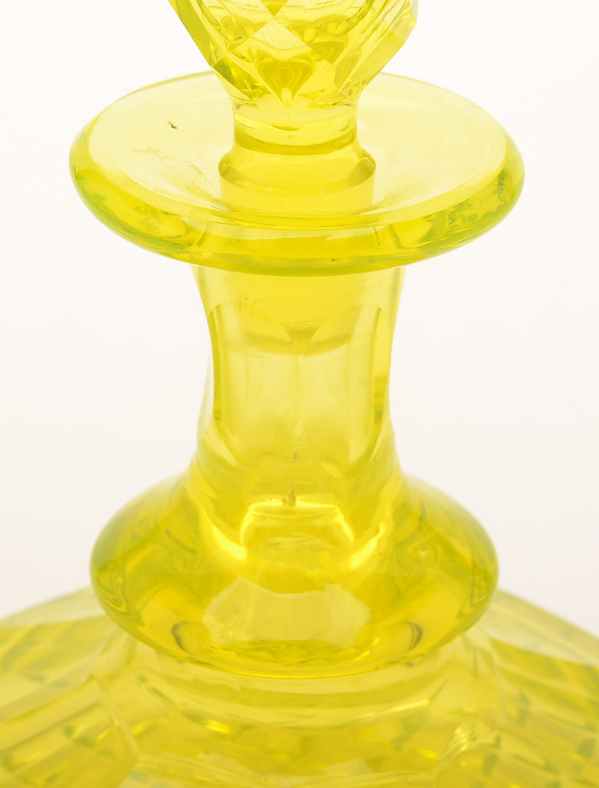 Antique Vaseline Glass Perfume Bottle