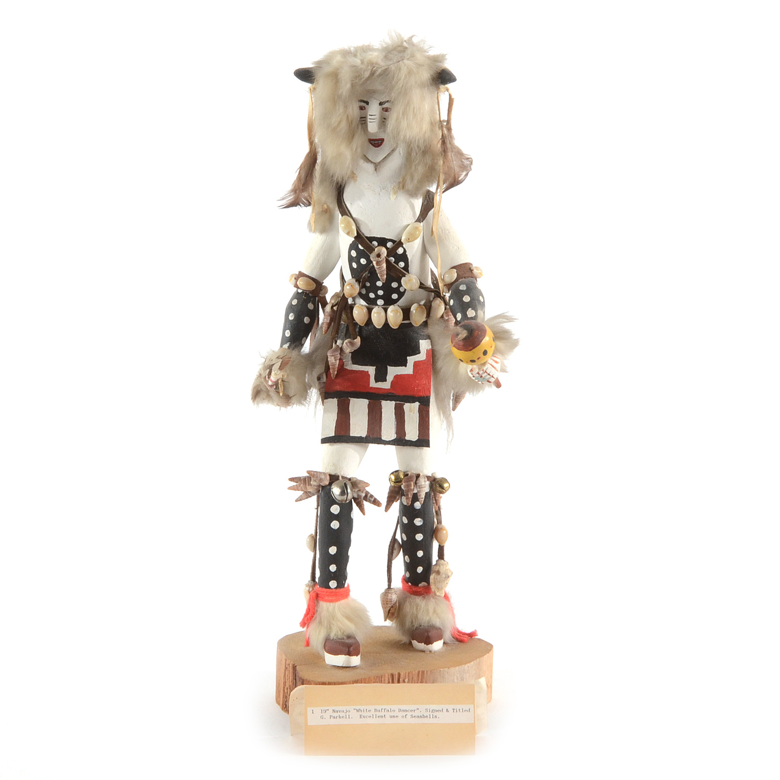 "White Buffalo Dancer" Signed G. Parkett Kochina Doll