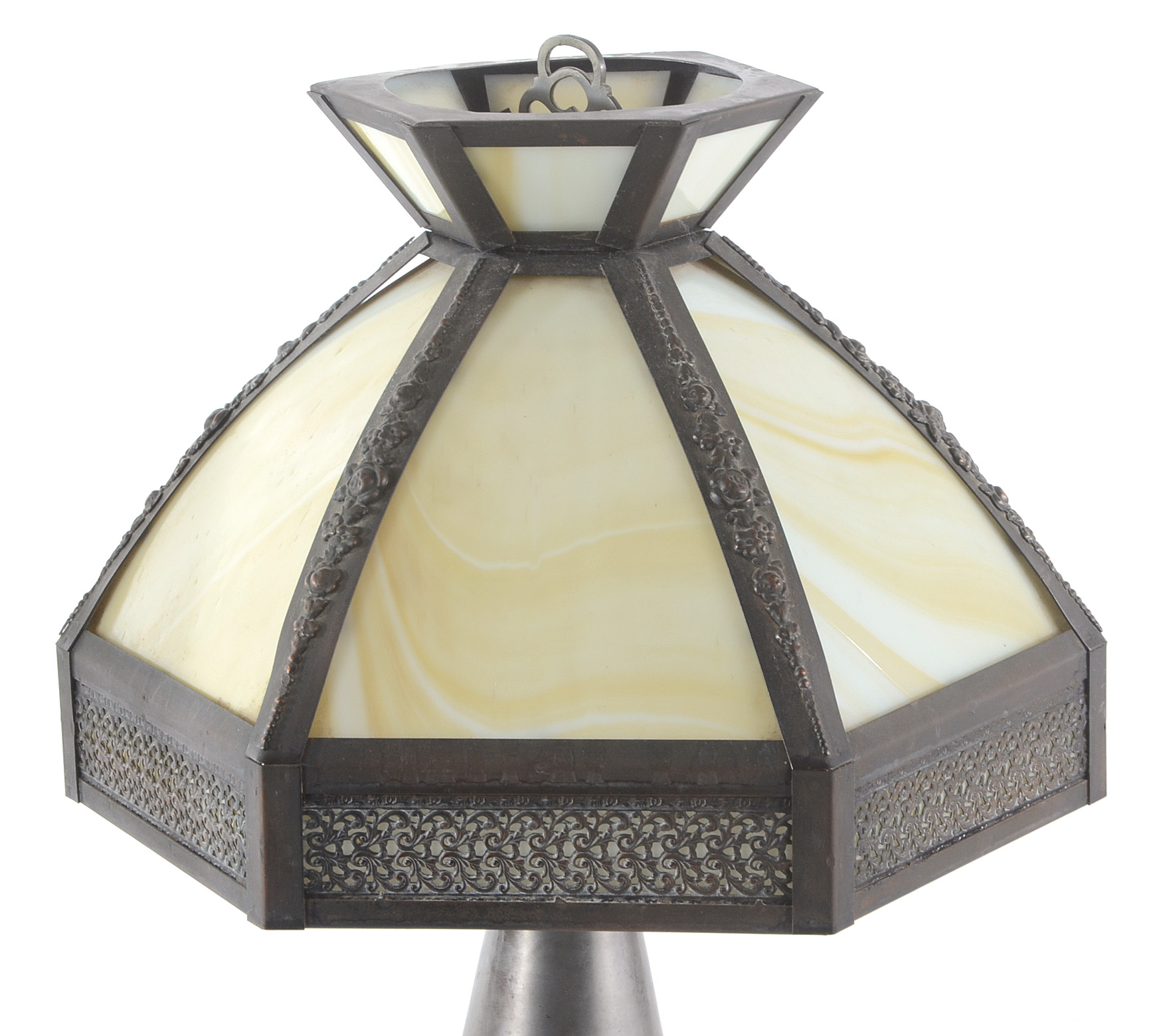 Vintage Slag Glass Table Lamps