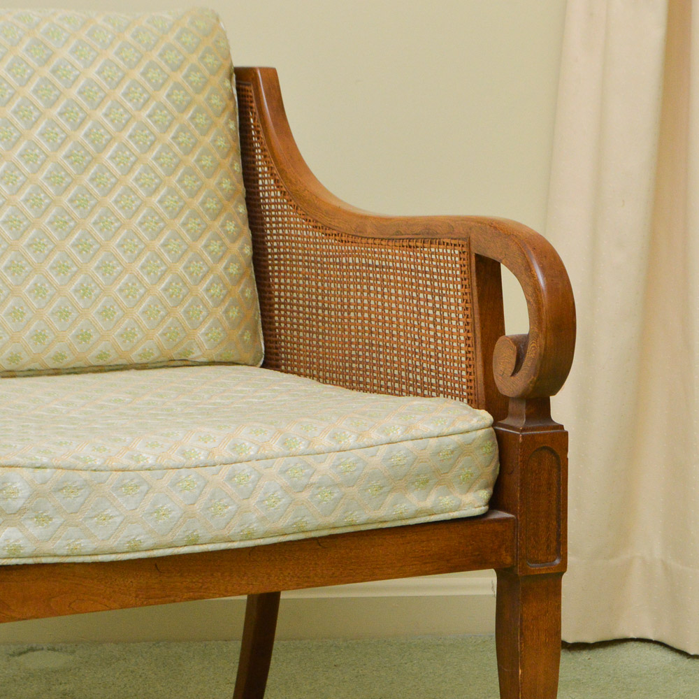 Regency Style Cane Panel Accent Chair