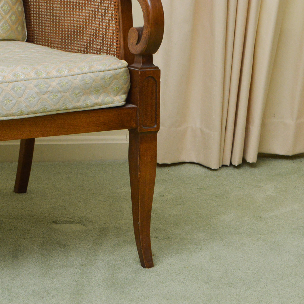 Regency Style Cane Panel Accent Chair
