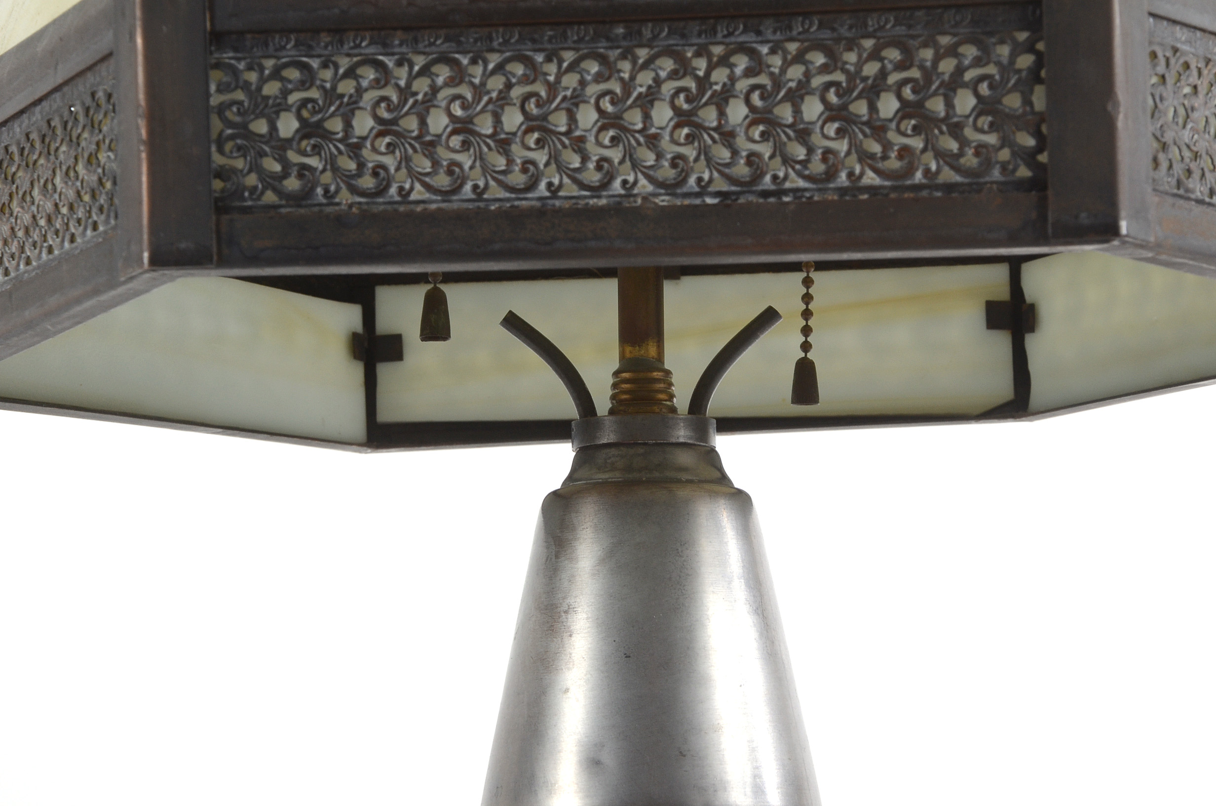 Vintage Slag Glass Table Lamps