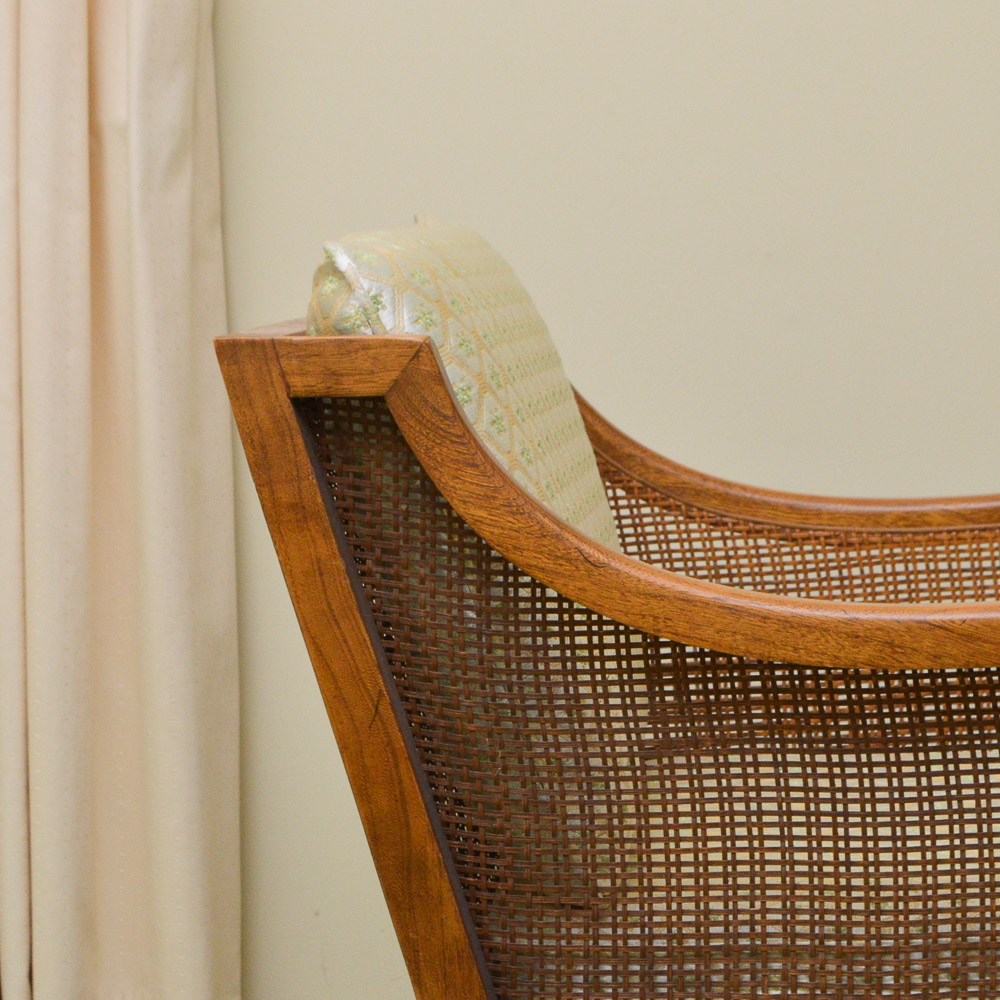 Regency Style Cane Panel Accent Chair