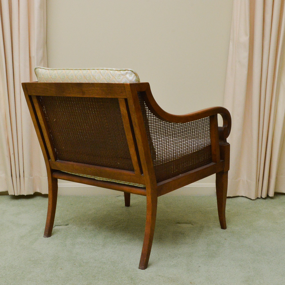 Regency Style Cane Panel Accent Chair