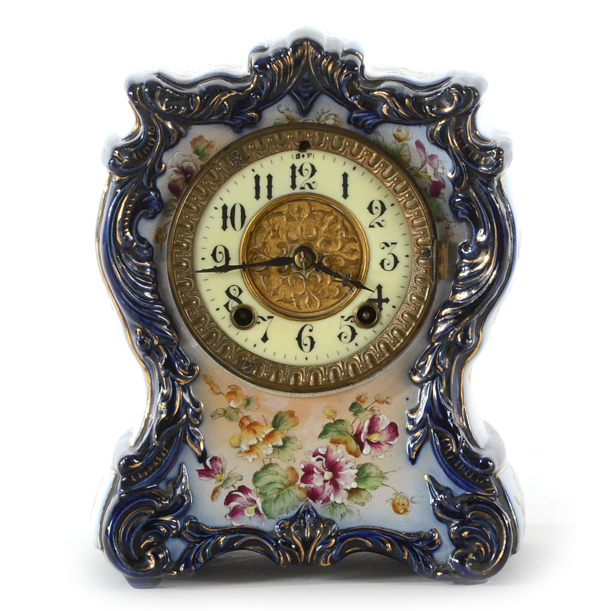 Antique Porcelain Clock by Wm L Gilbert