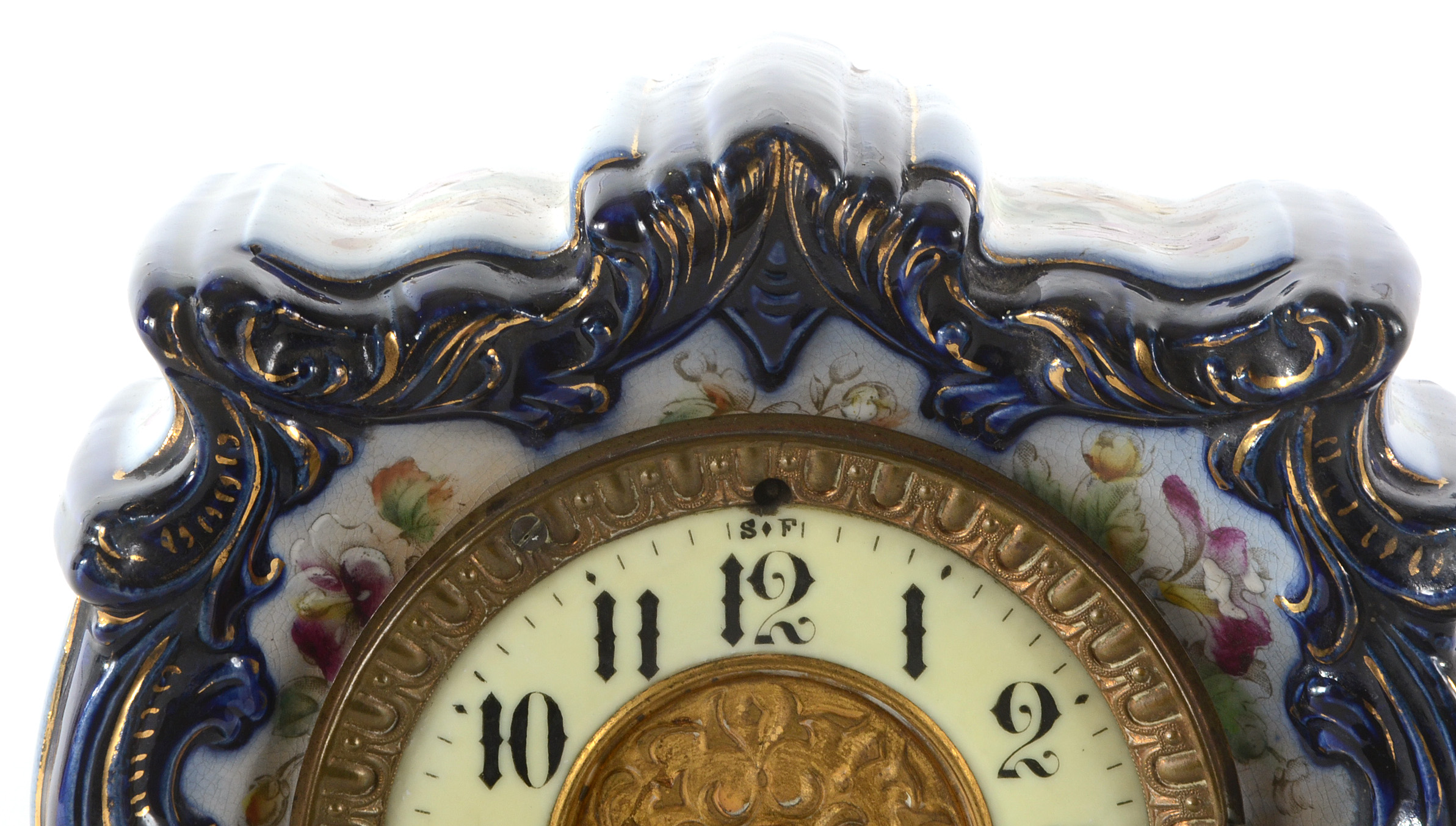 Antique Porcelain Clock by Wm L Gilbert