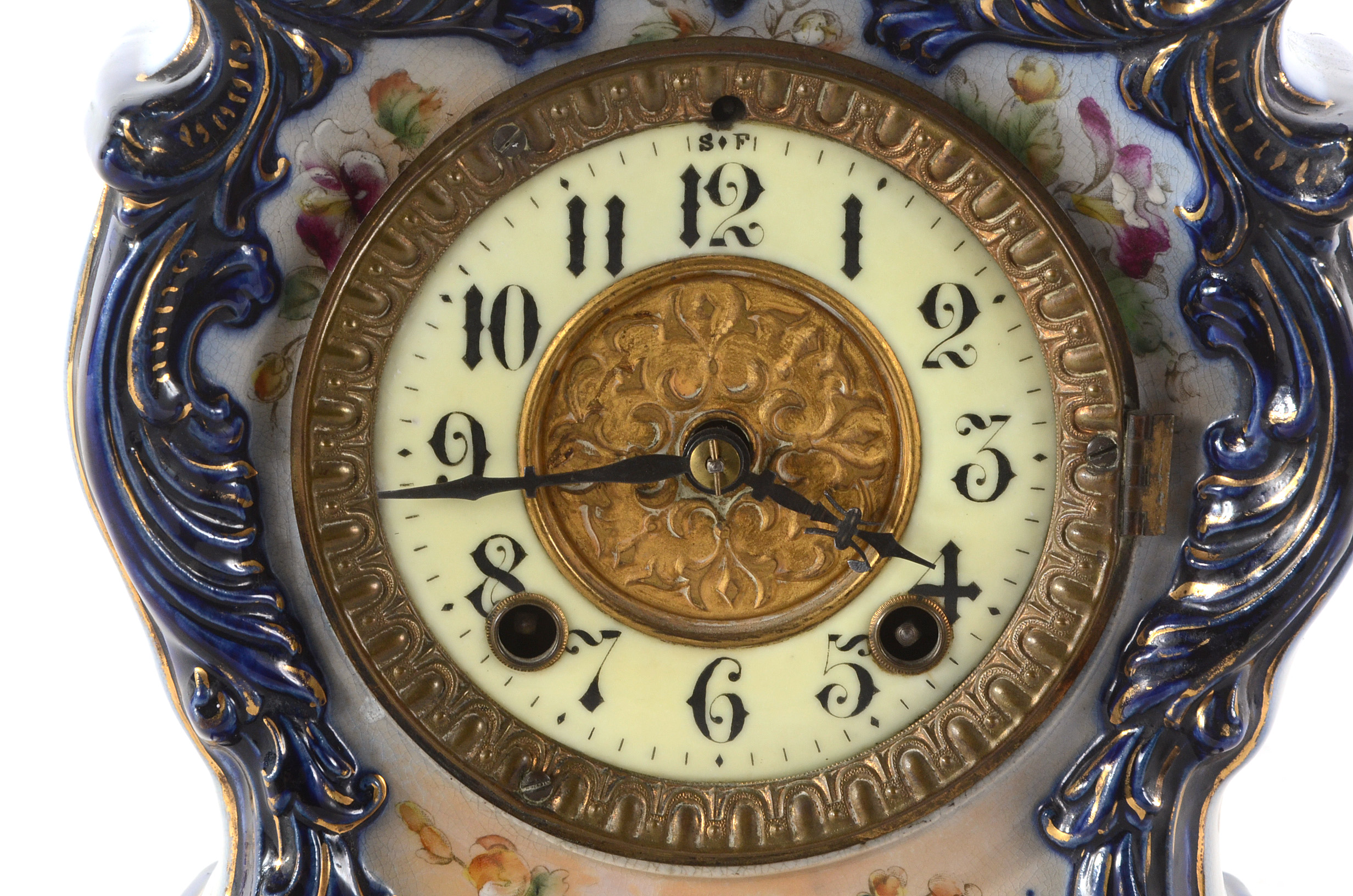 Antique Porcelain Clock by Wm L Gilbert