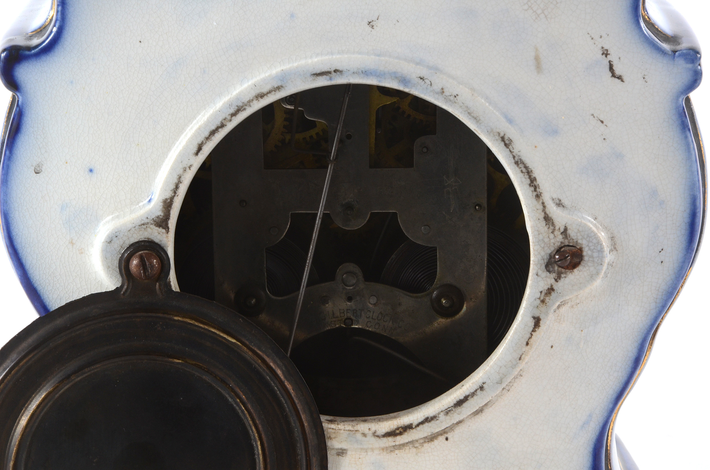 Antique Porcelain Clock by Wm L Gilbert