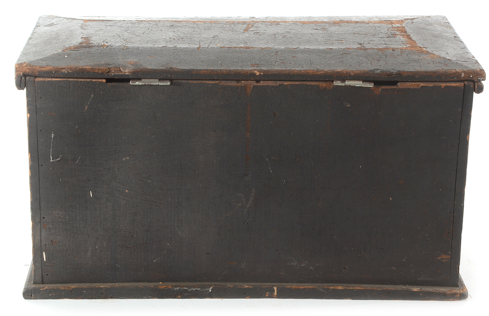 Antique Black Wooden Tool Chest
