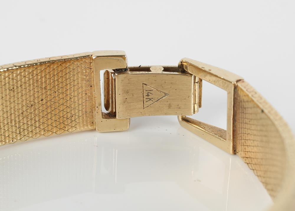 Vintage 14K Yellow Gold and Diamond Rolex Watch