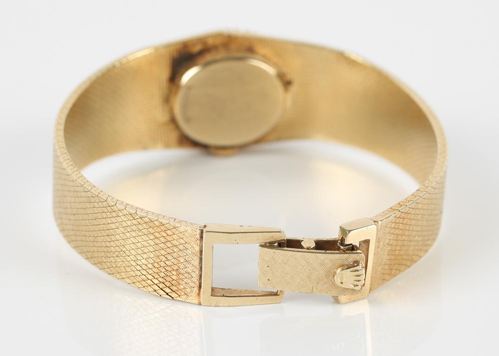 Vintage 14K Yellow Gold and Diamond Rolex Watch