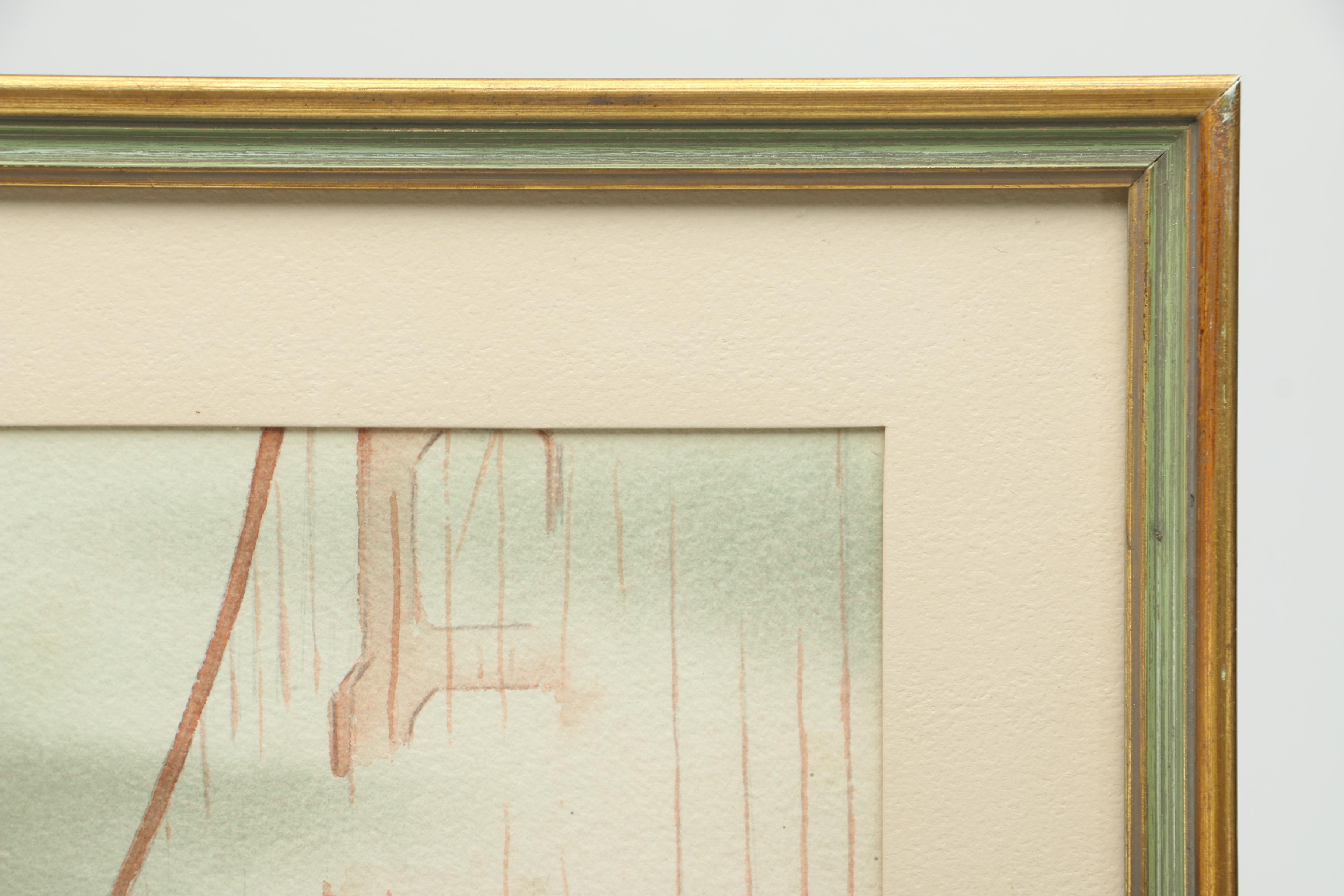 Ellen Dodham Watercolor Painting "Golden Gate Bridge"