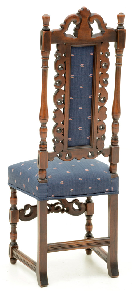 Carved Walnut High-Back Victorian Chair