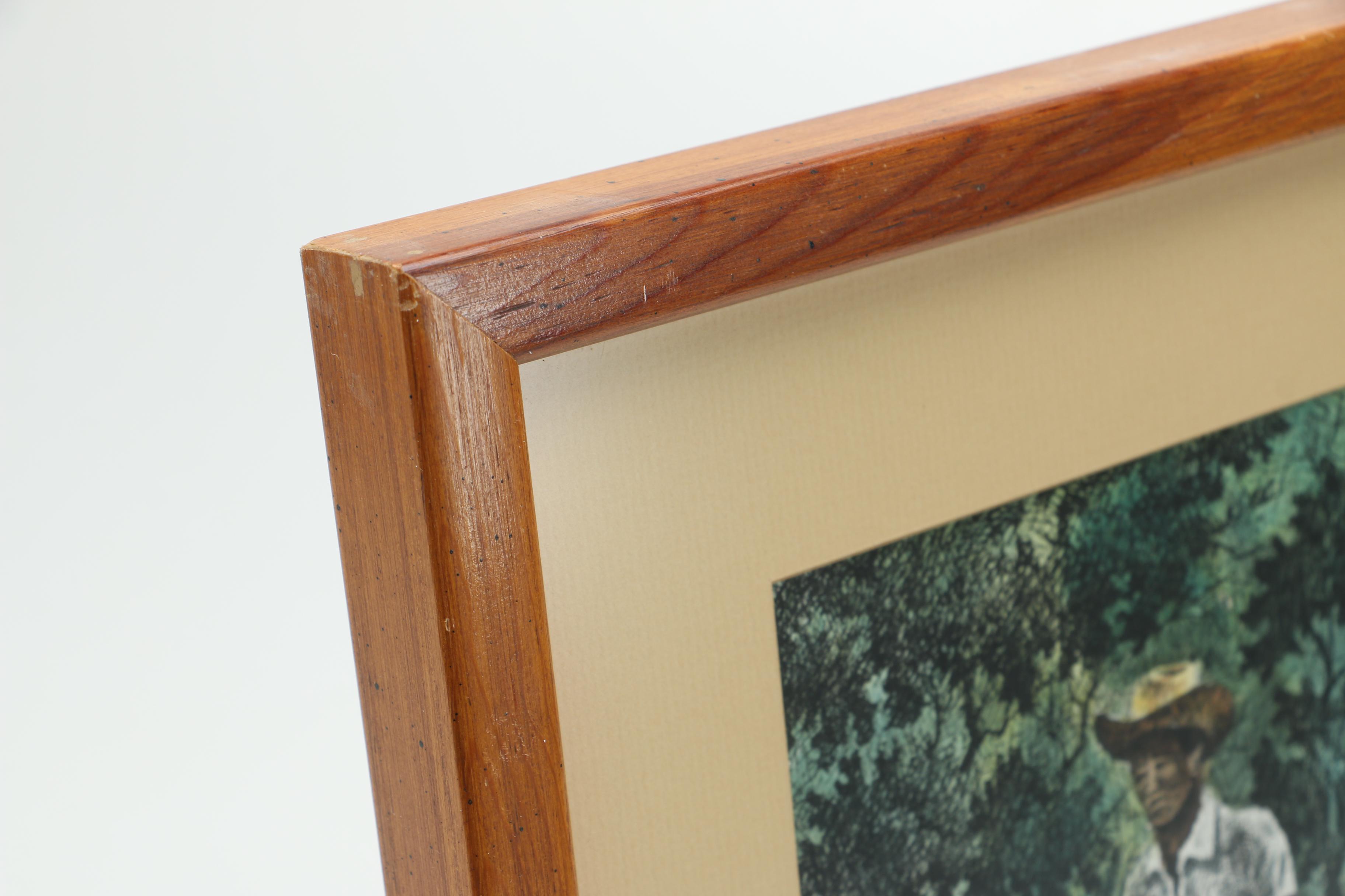 1983 Pen and Watercolor "Costa Rican Coffee Picker" Signed "Otto"