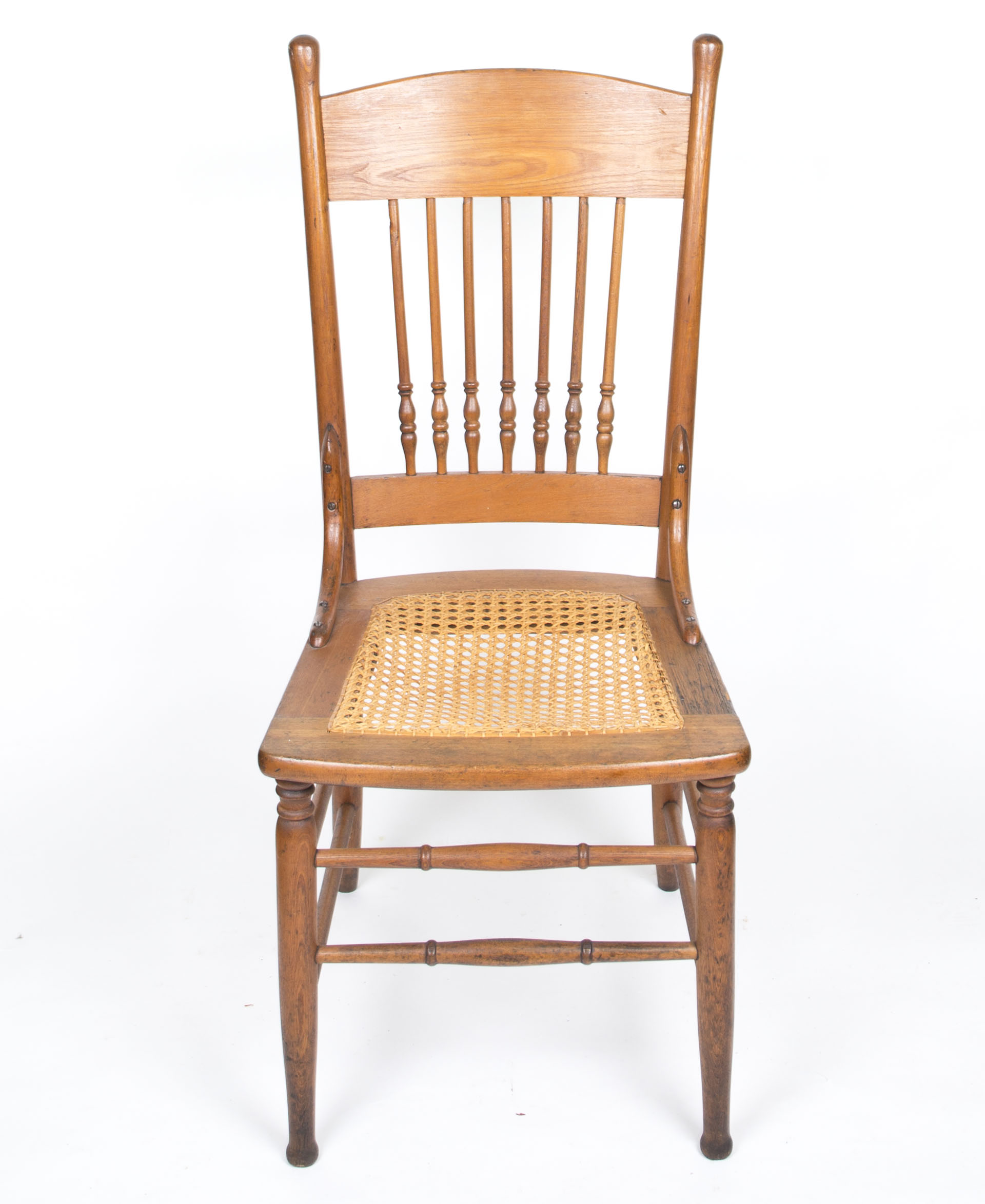 Pair of Cherry Chairs With Caned Seats