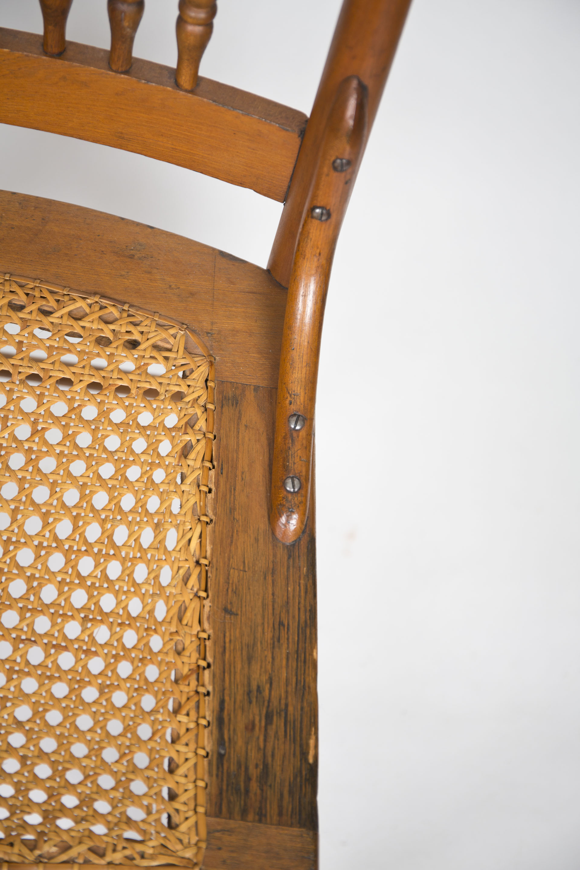 Pair of Cherry Chairs With Caned Seats