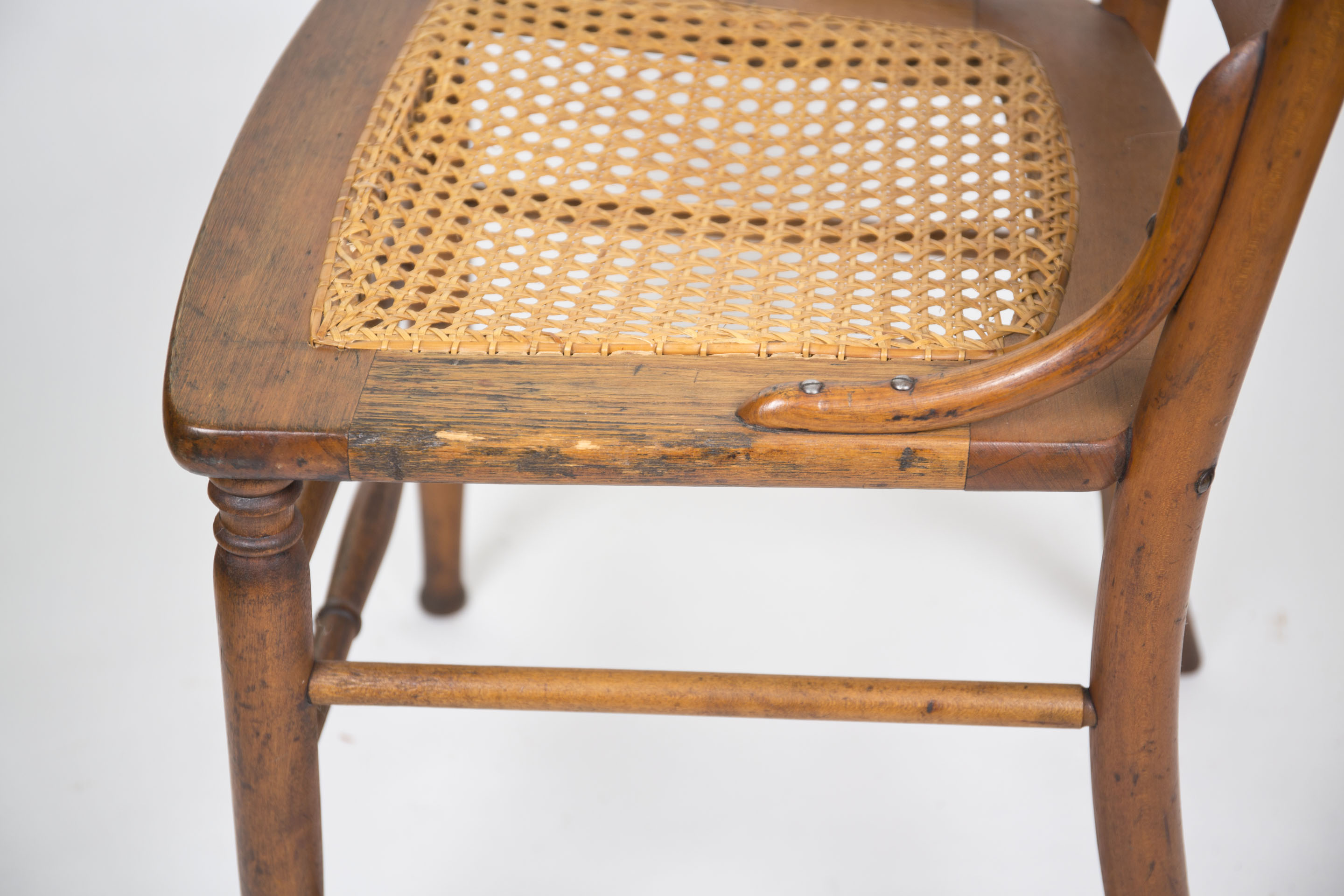 Pair of Cherry Chairs With Caned Seats