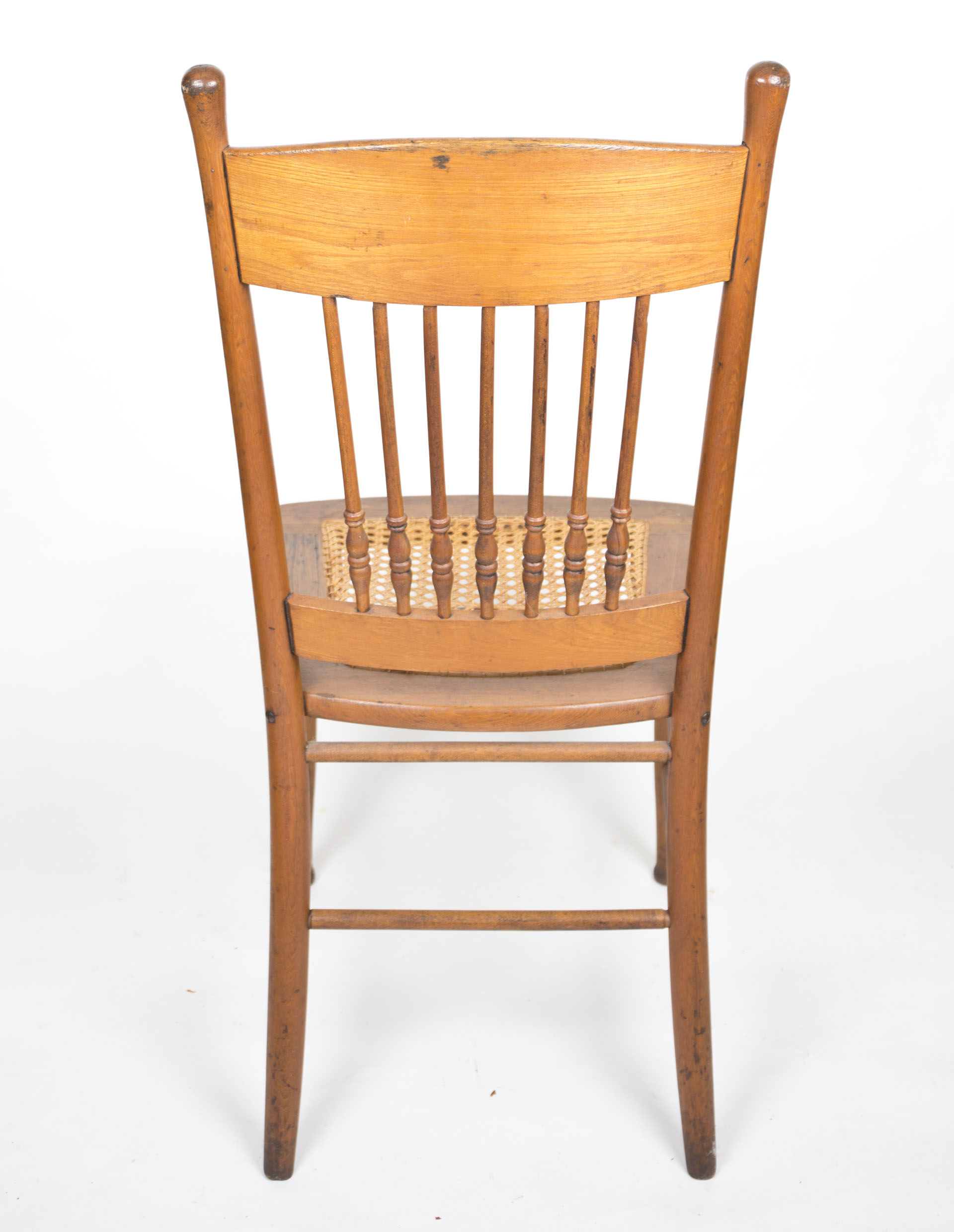 Pair of Cherry Chairs With Caned Seats