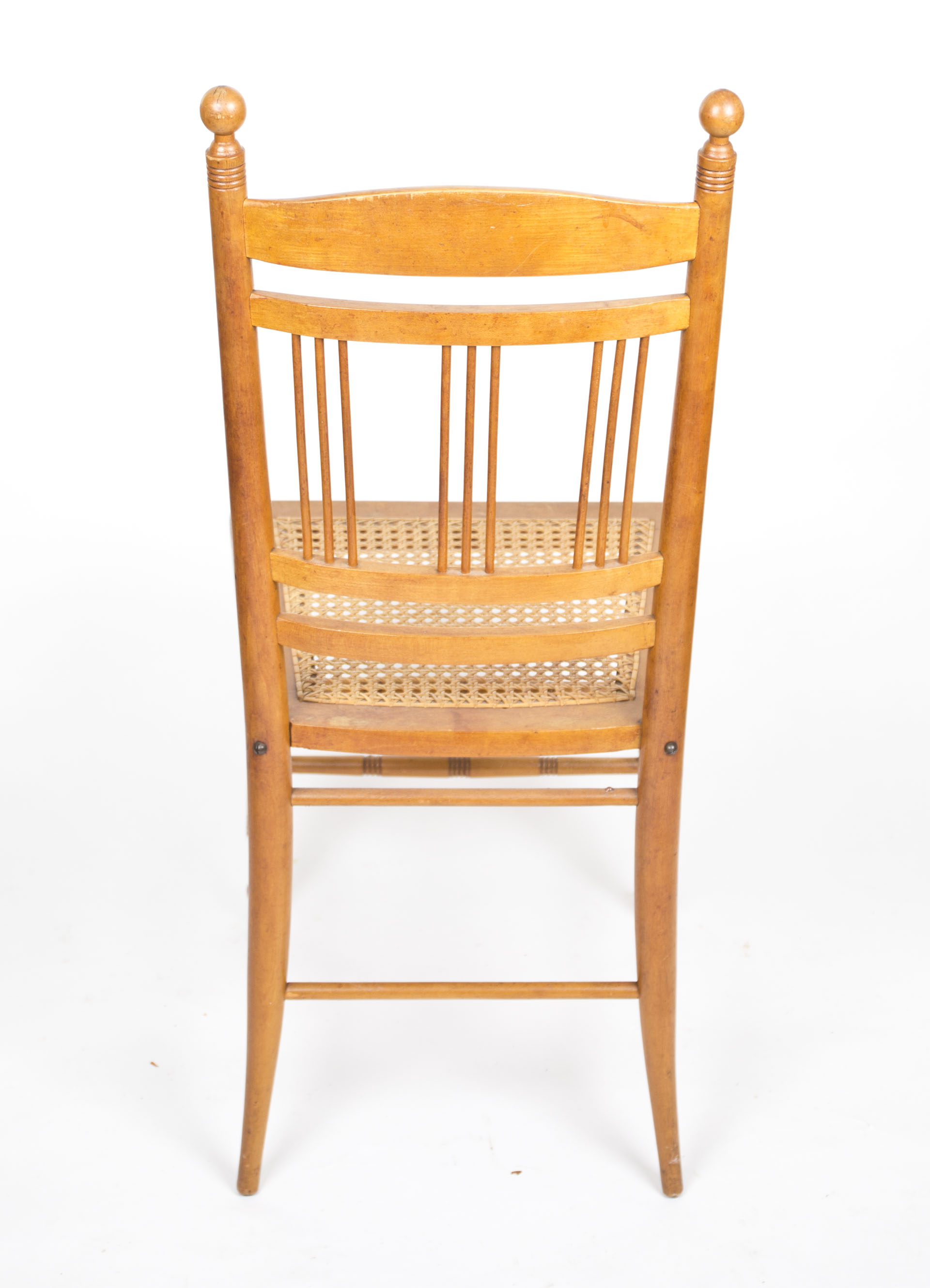 Pair of Cherry Chairs With Caned Seats