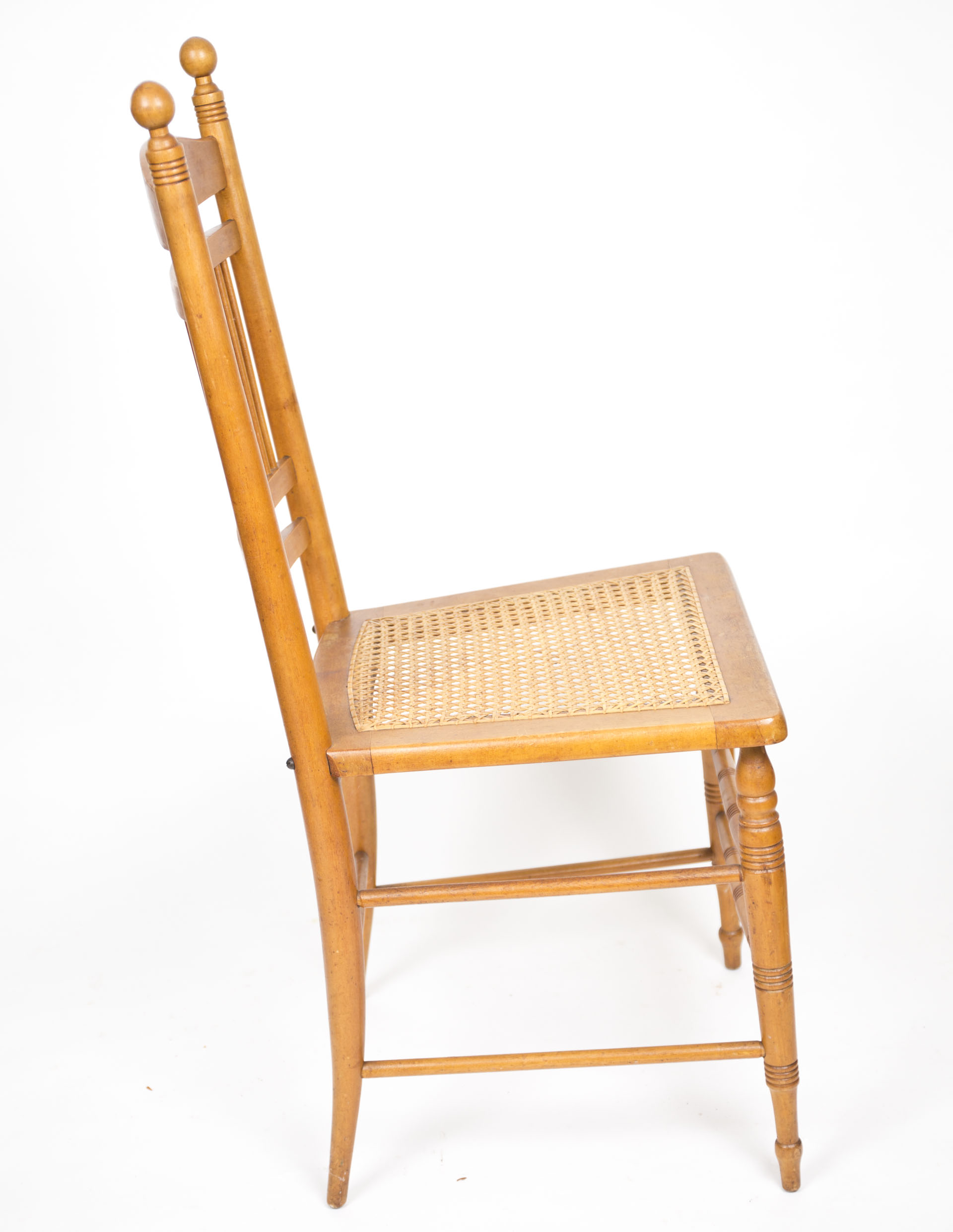 Pair of Cherry Chairs With Caned Seats