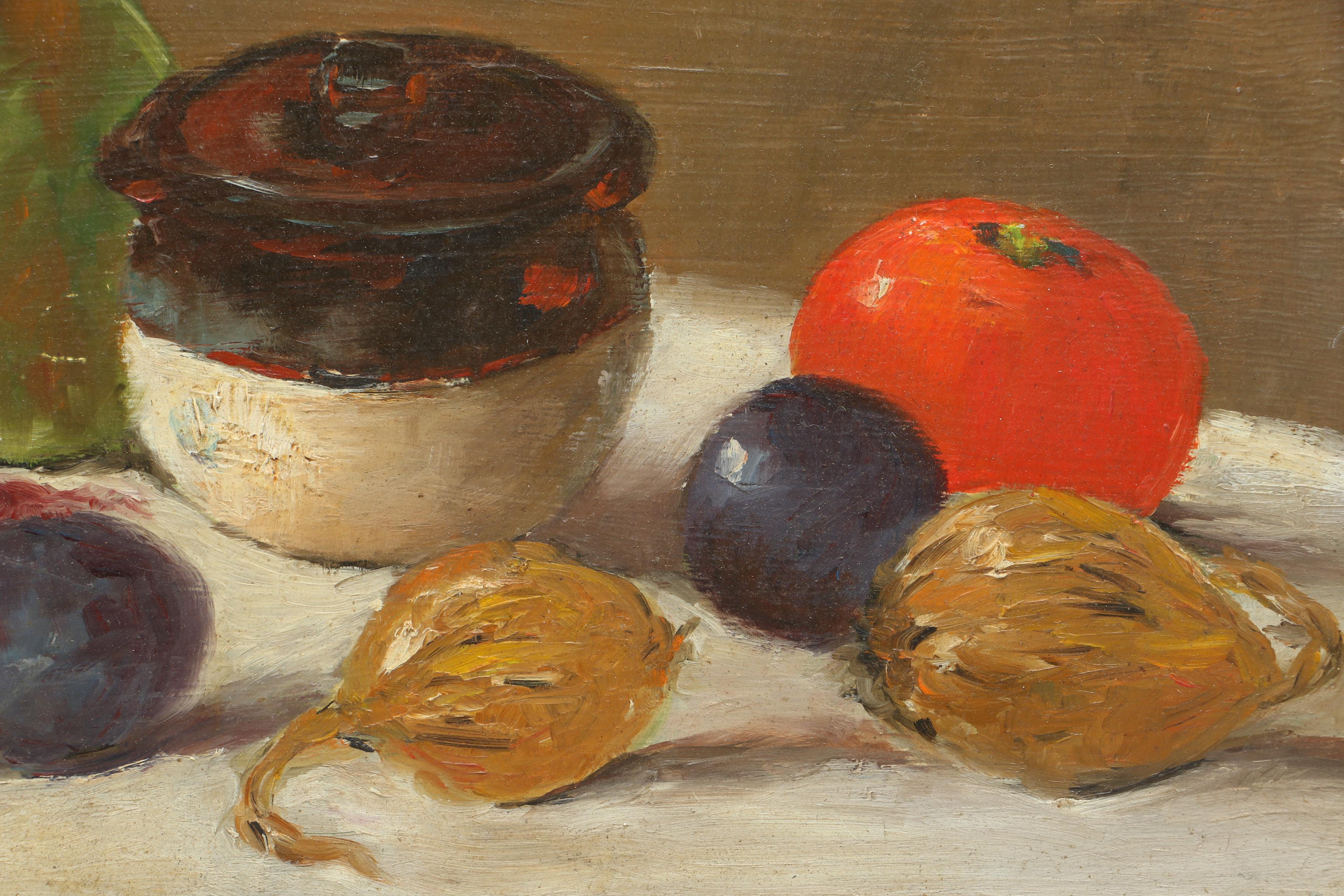 John Poti Oil on Masonite of Still Life