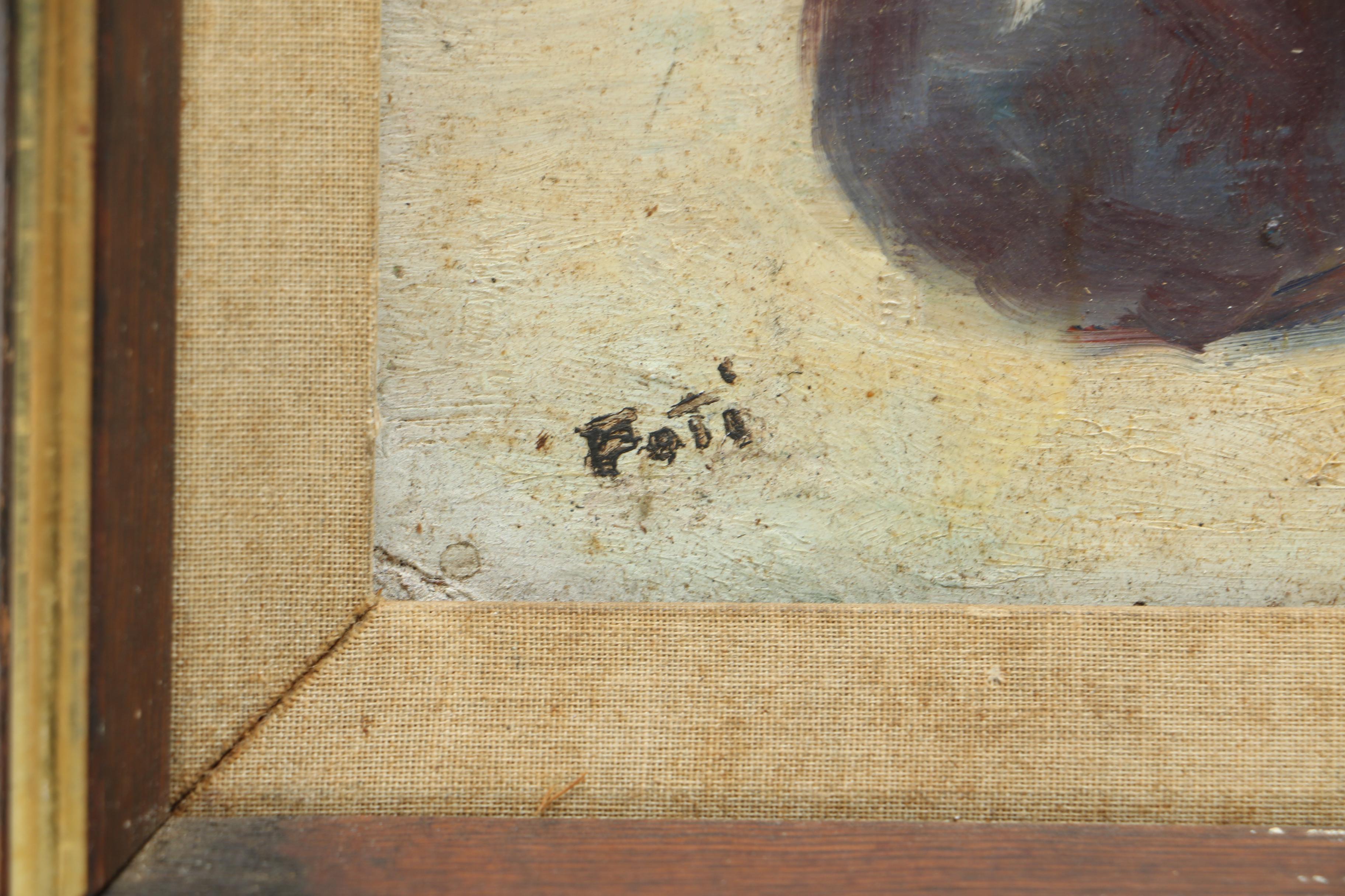 John Poti Oil on Masonite of Still Life