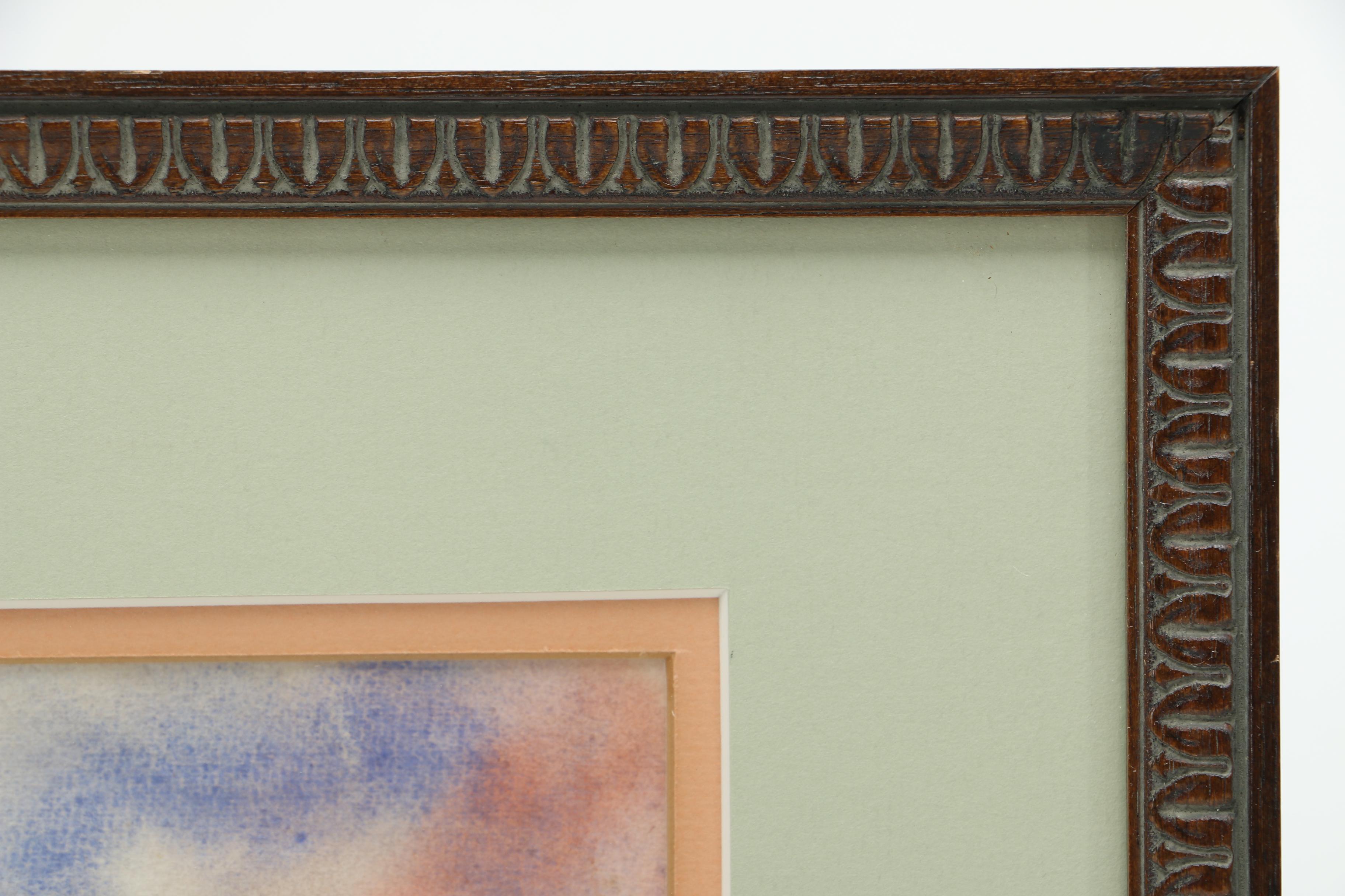 1983 Pen and Watercolor of a Costa Rican Shore Signed "Otto"