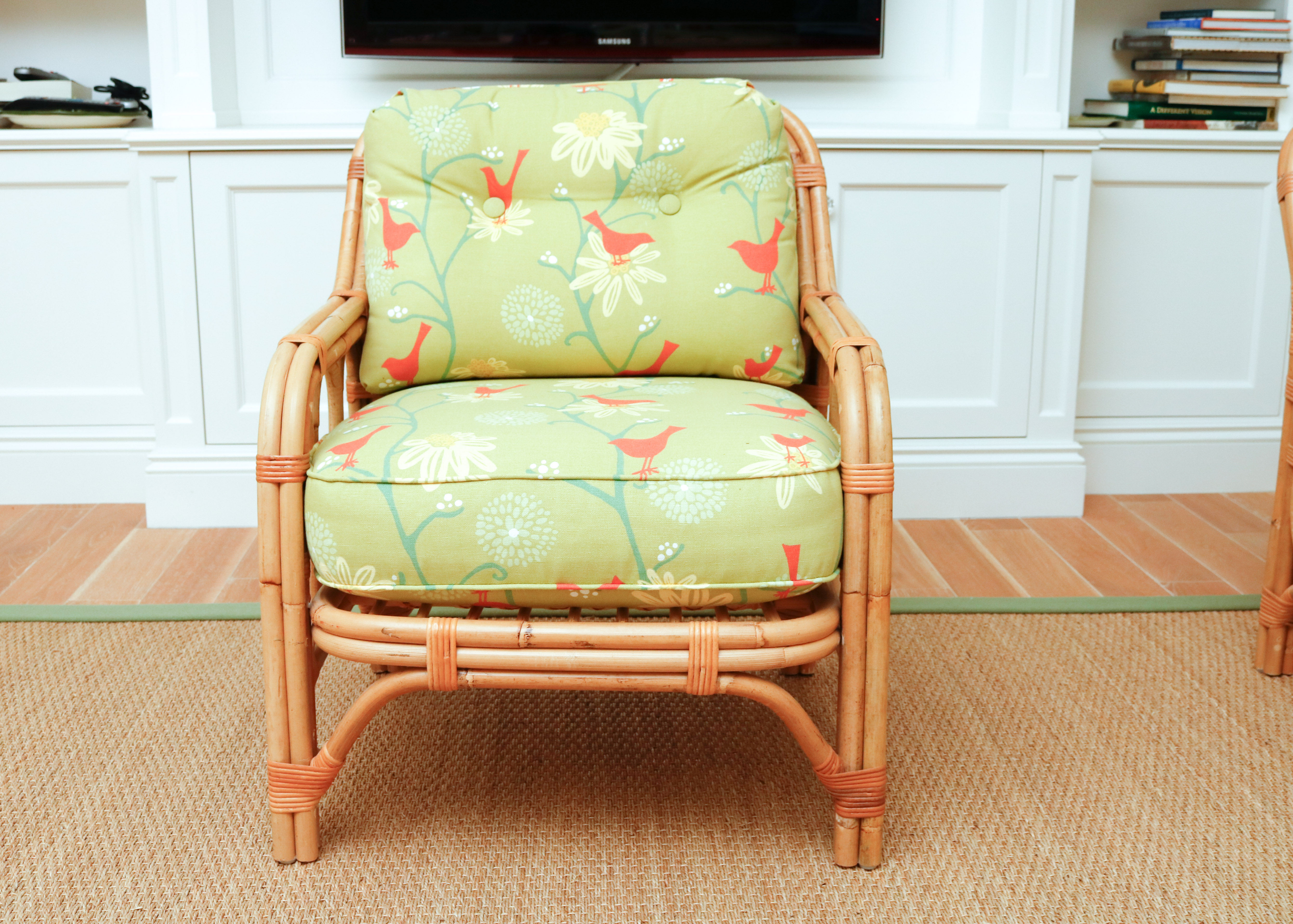 Rattan Chairs With Upholstered Cushions