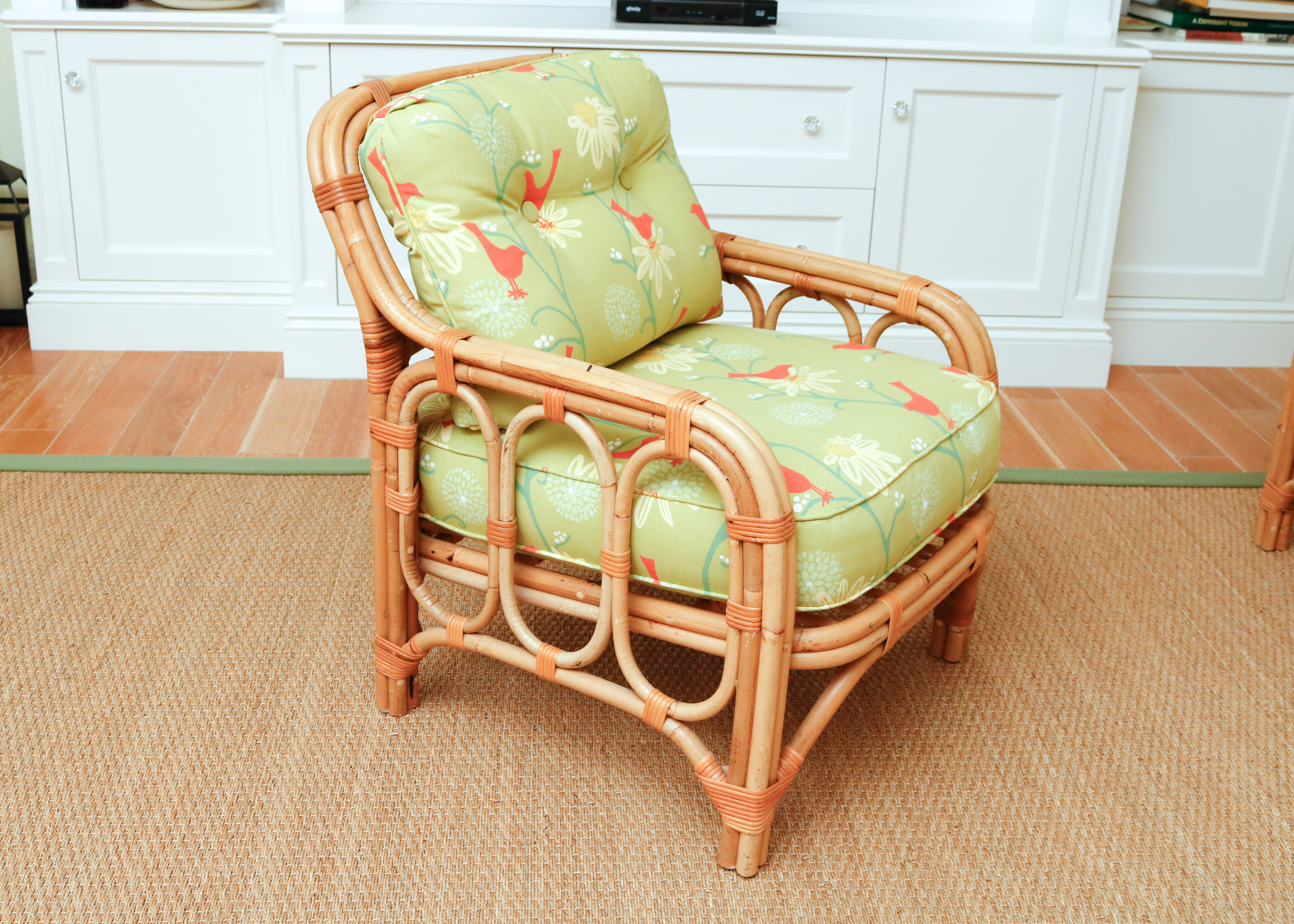 Rattan Chairs With Upholstered Cushions