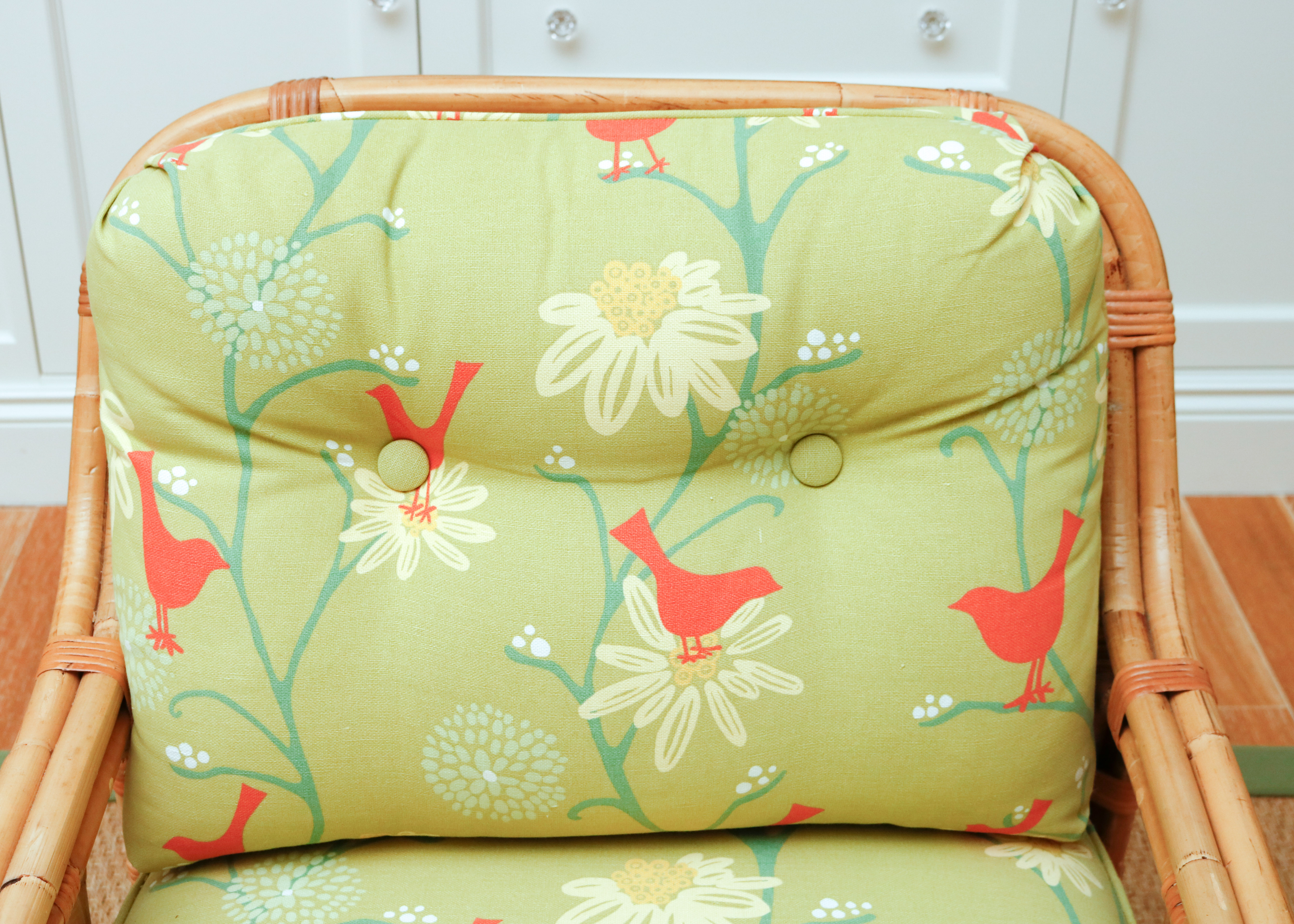 Rattan Chairs With Upholstered Cushions