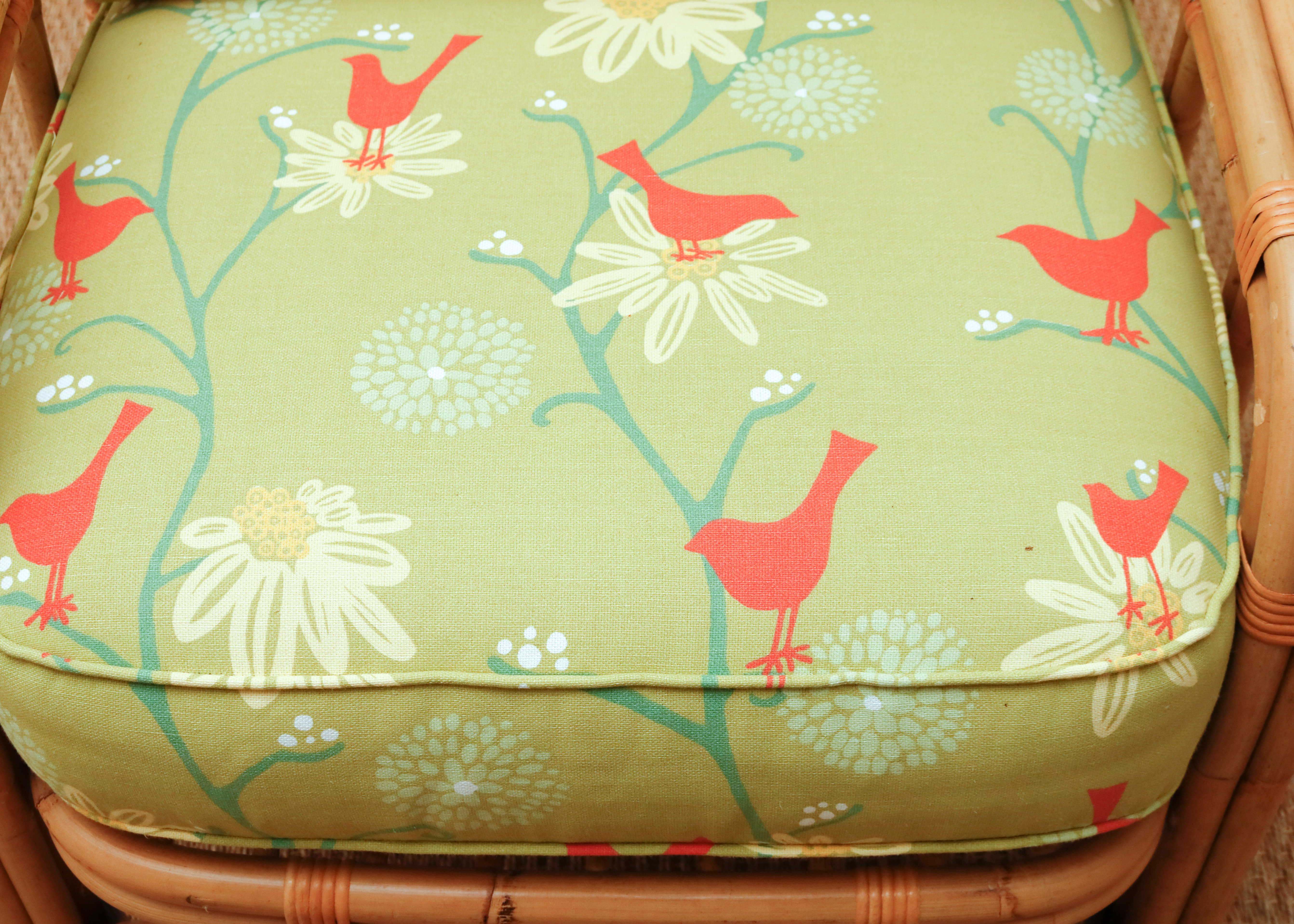 Rattan Chairs With Upholstered Cushions