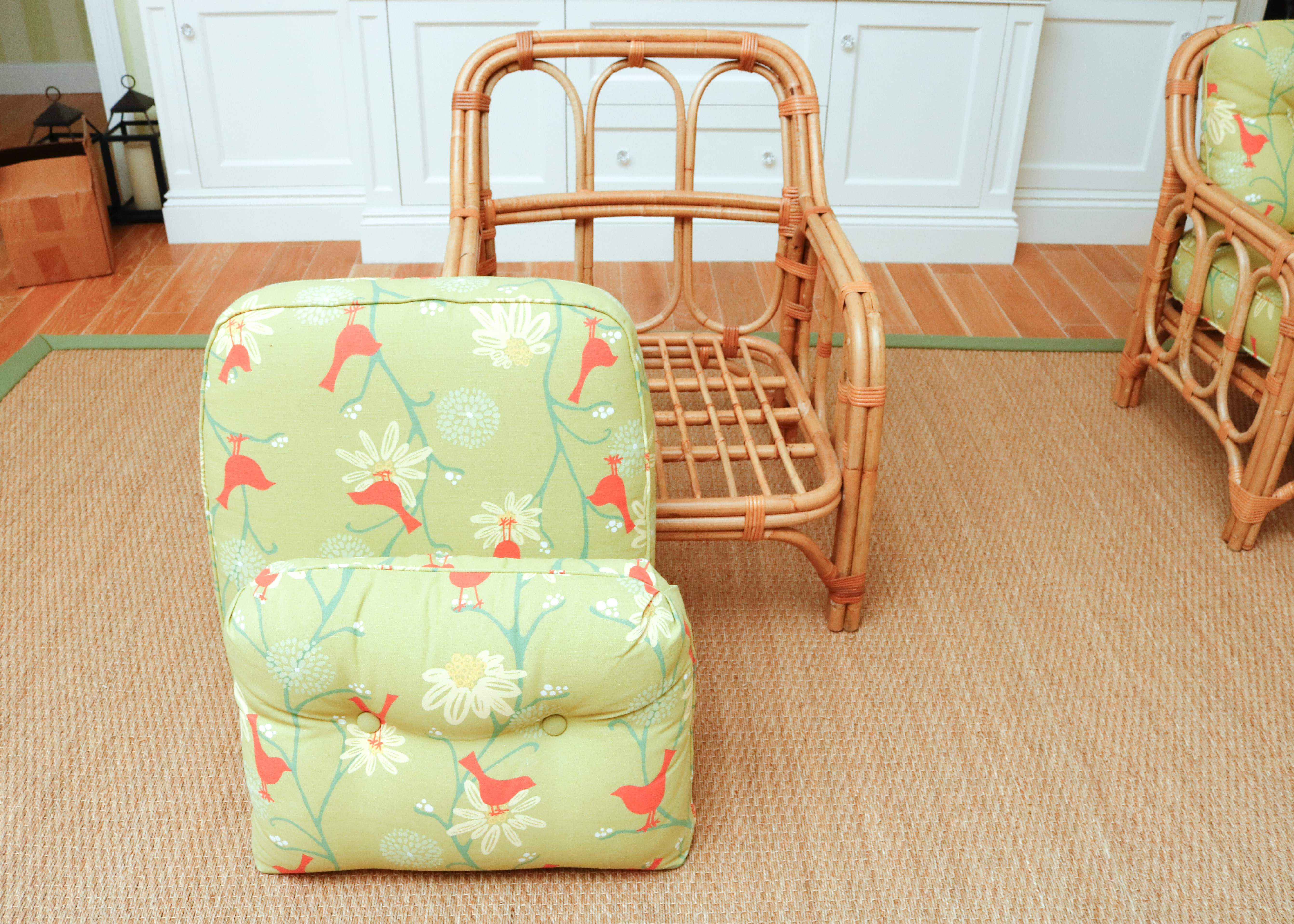 Rattan Chairs With Upholstered Cushions