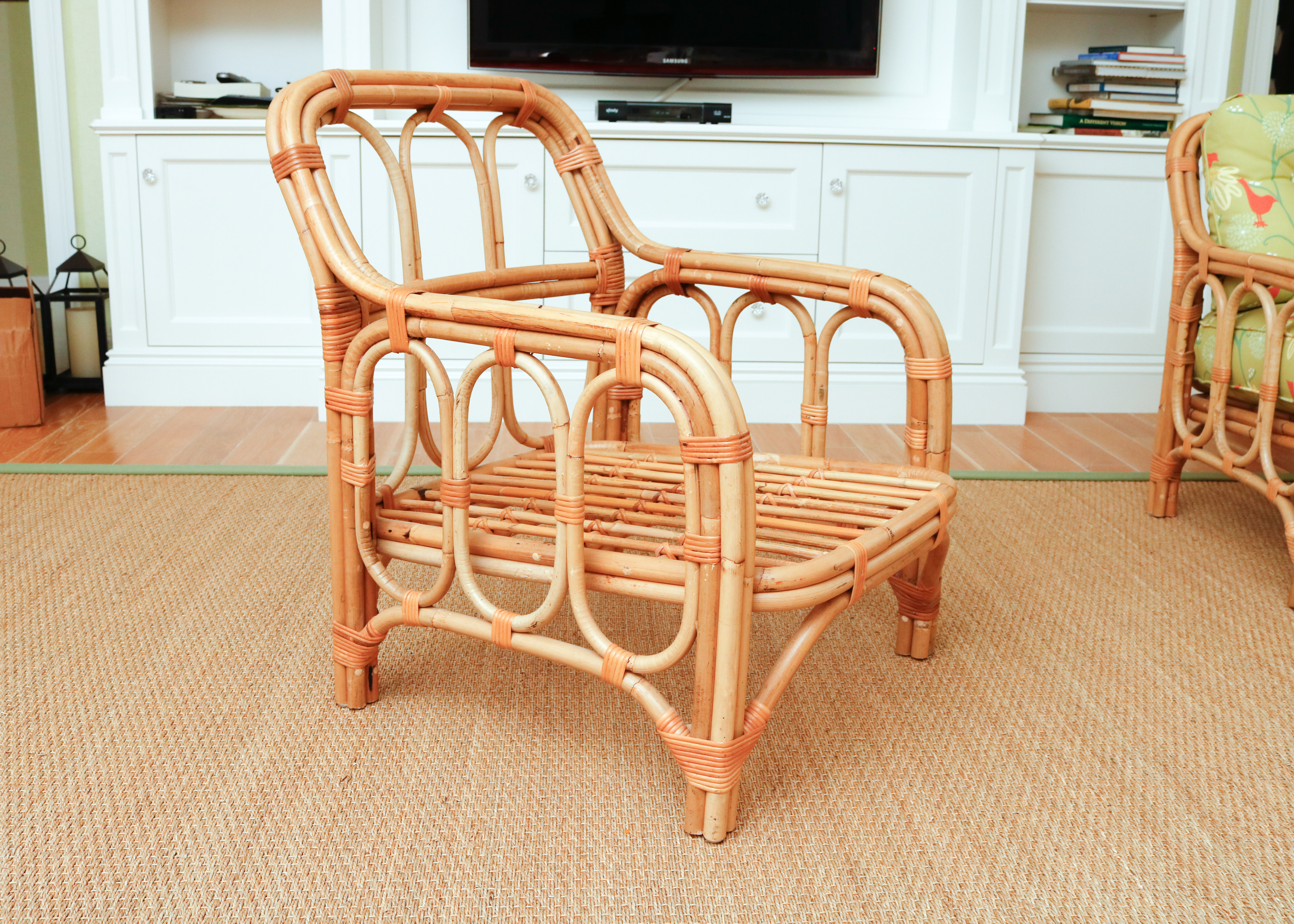 Rattan Chairs With Upholstered Cushions